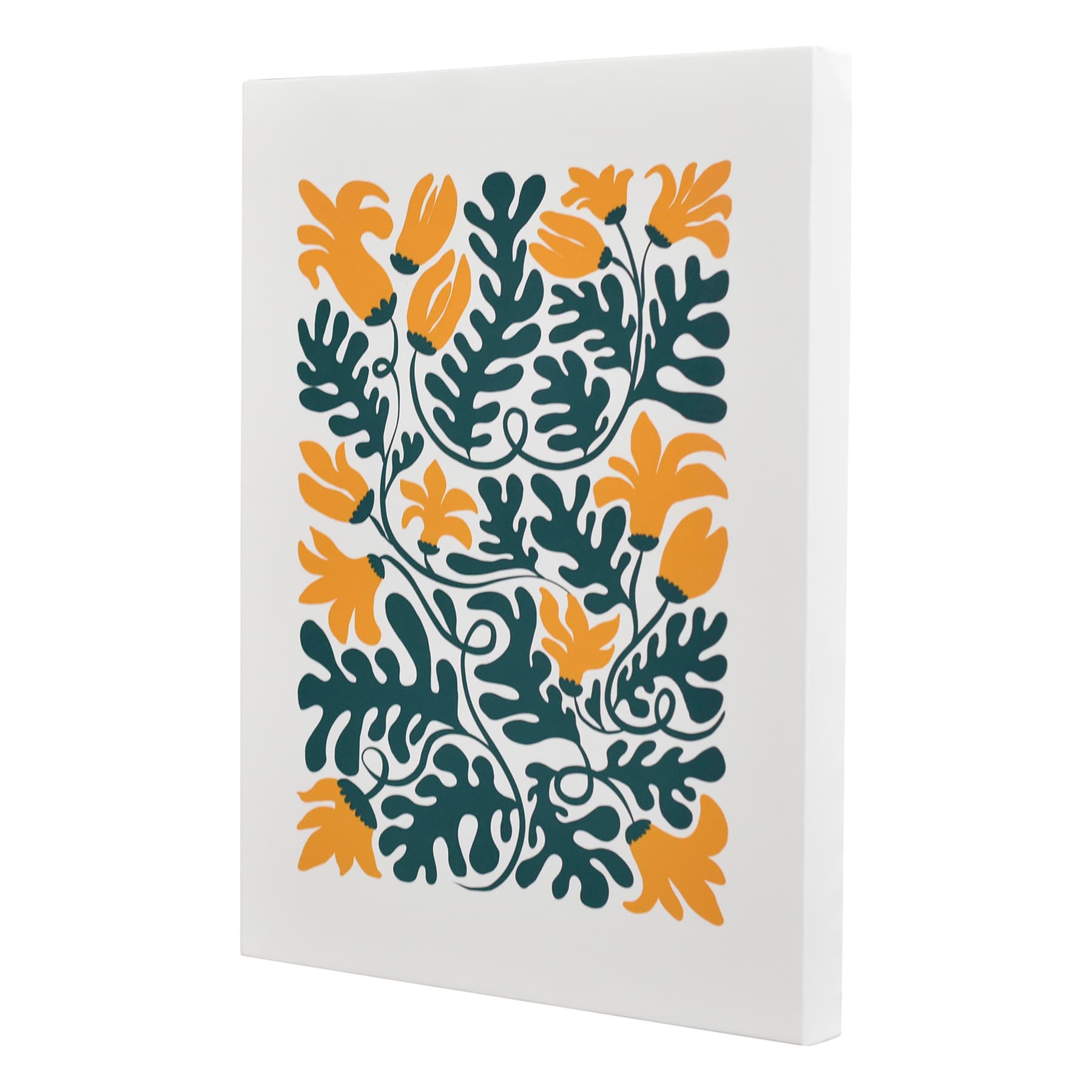 Vine Flowers Canvas Wall Art, 12x16