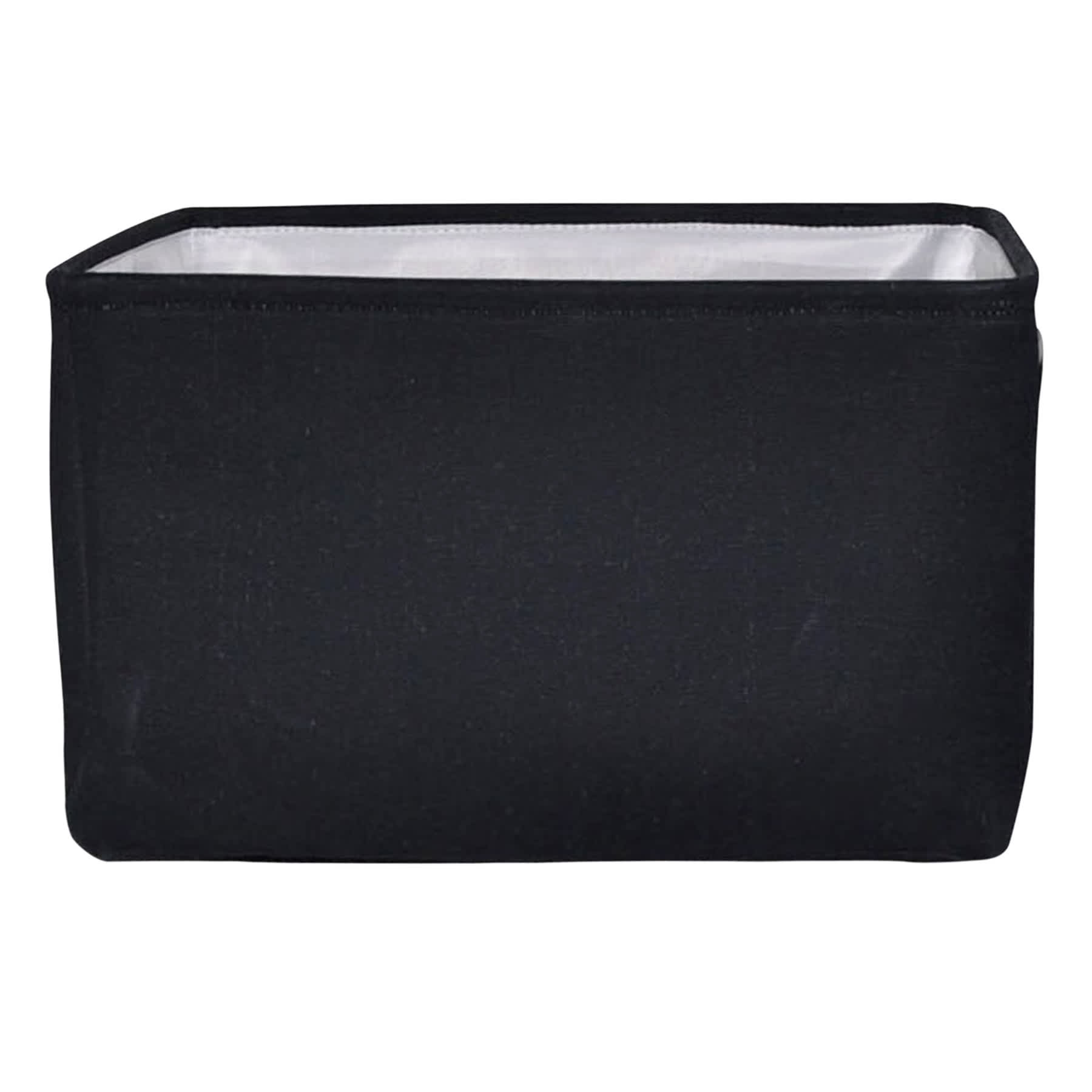 Black Rectangle Fabric Storage Basket, Small