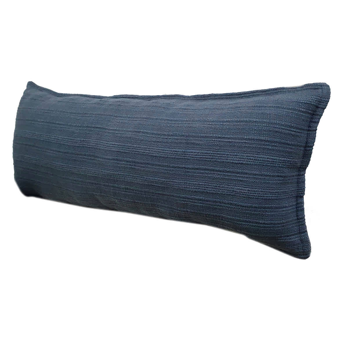 Honeybloom Blue Striped Slub Throw Pillow, 14x36