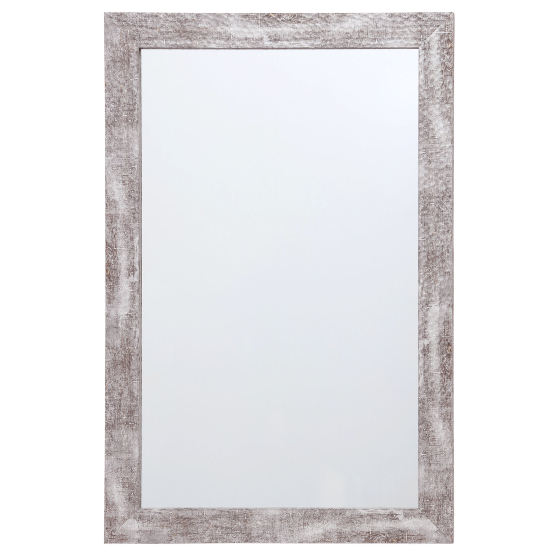 Hammered Silver Framed Rectangle Wall Mirror, 24x36