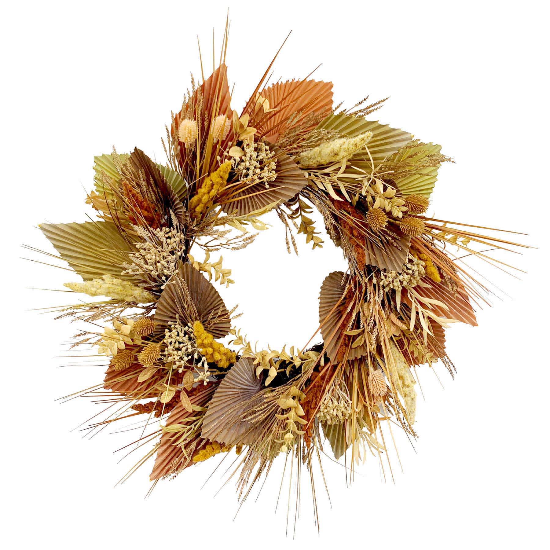 Palm Leaf Mix Wreath, 24"