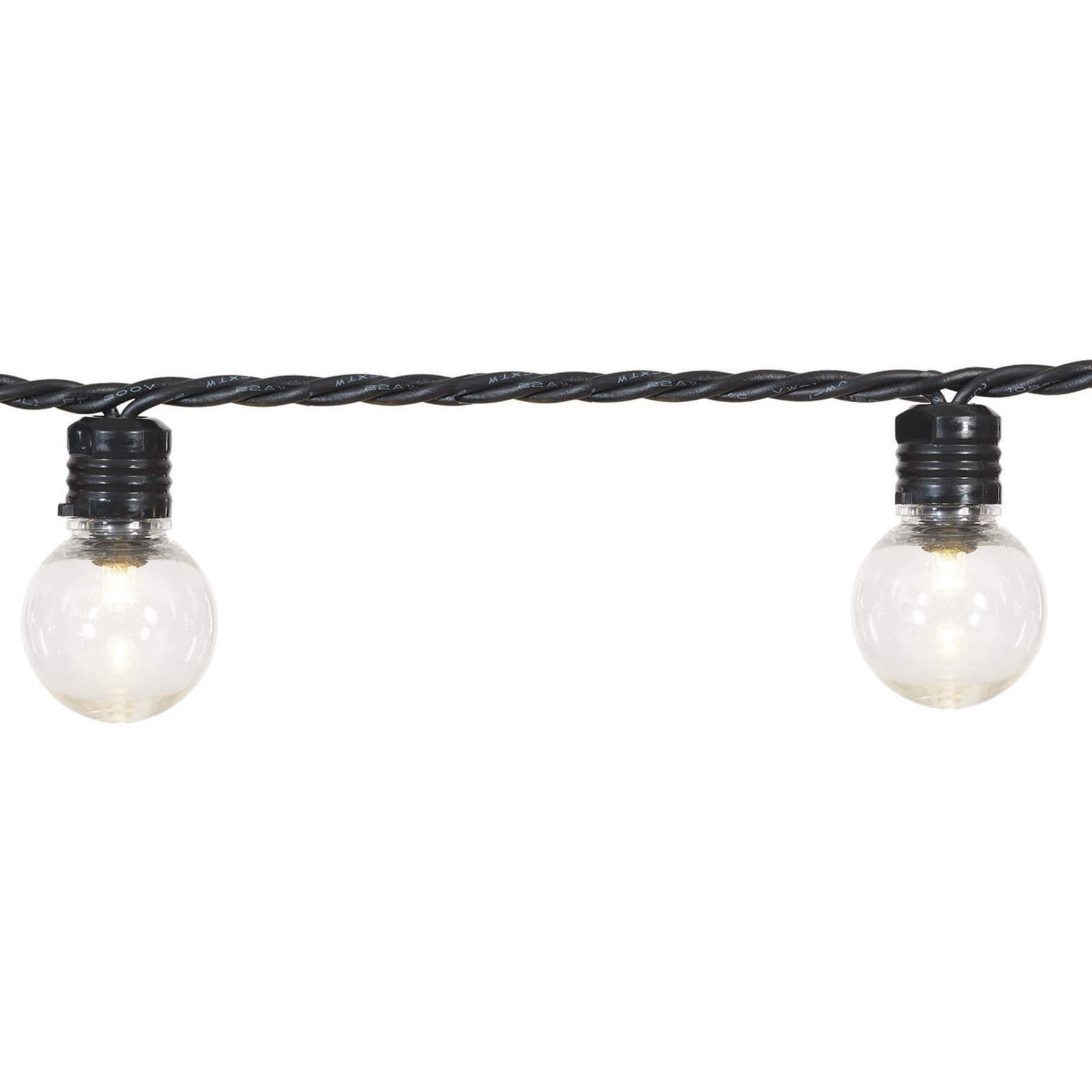 100-Count LED G30 Globe String Lights with Black Wire