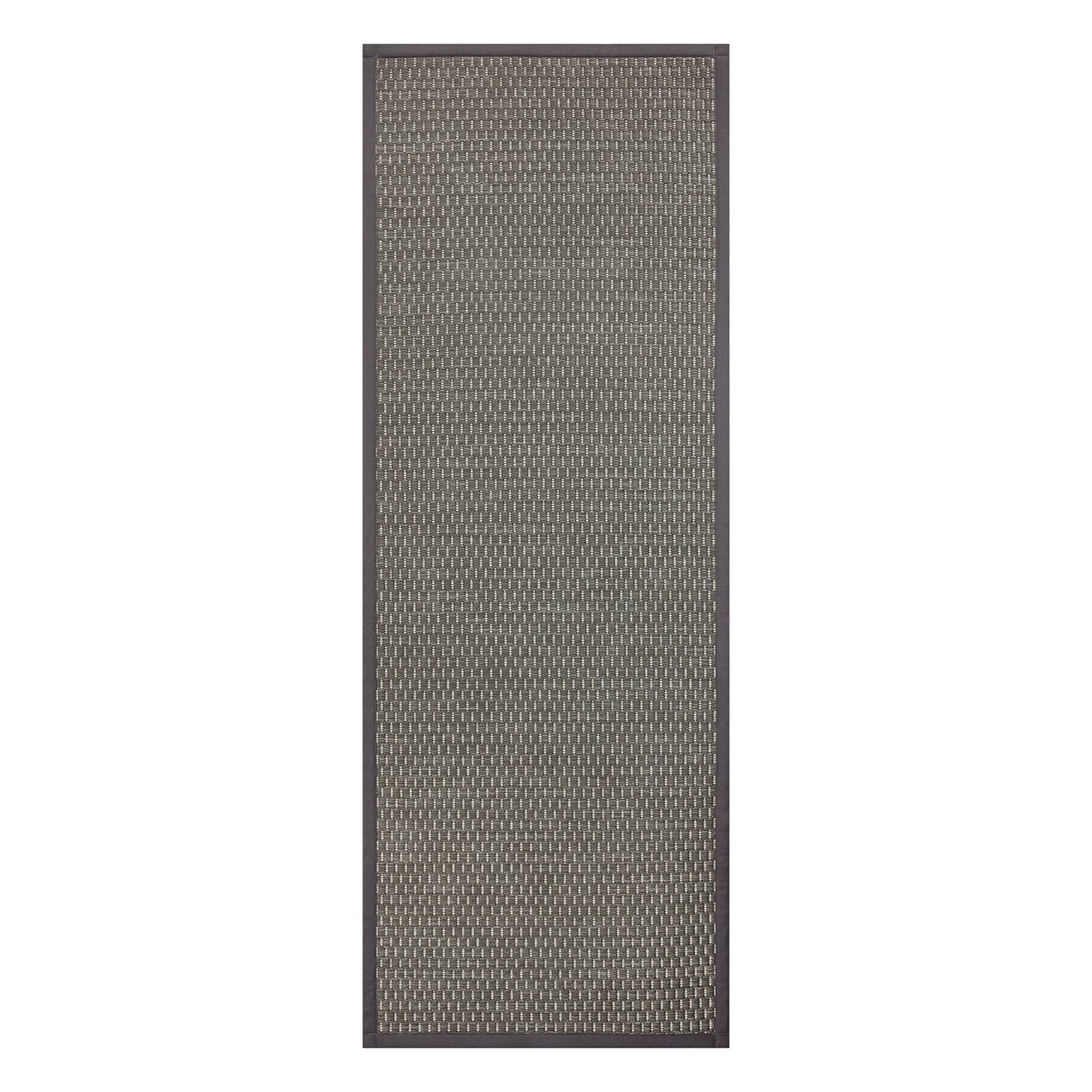 Tonal Light Grey Puff-Back Washable Kitchen Mat, 21x34