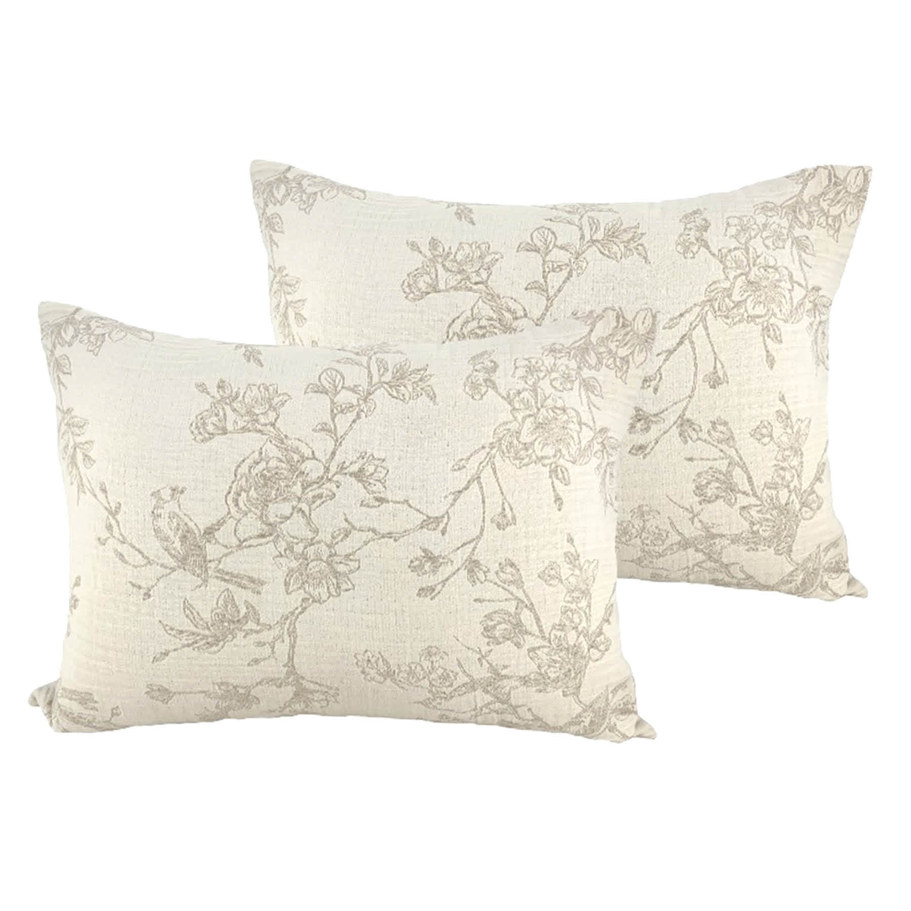 3-Piece Neutral Embroidered Comforter Set, Full/Queen