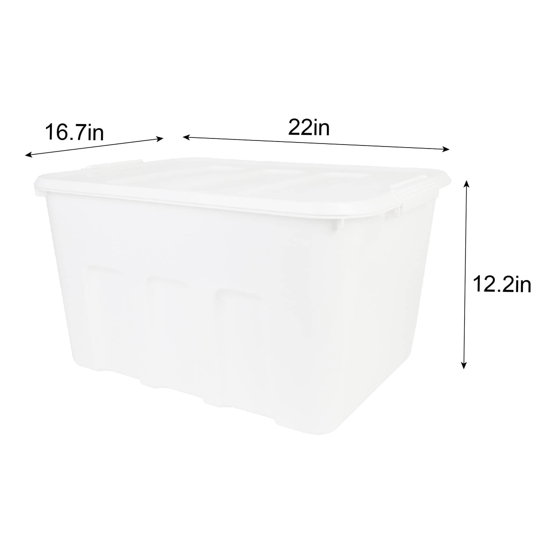 White Storage Tote, 52l