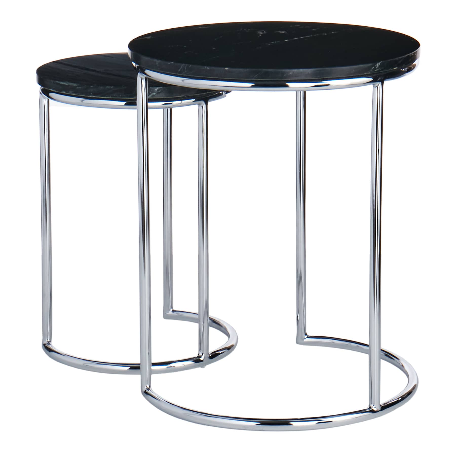 Crosby St. Set of 2 Essex Black Marble Nesting Tables