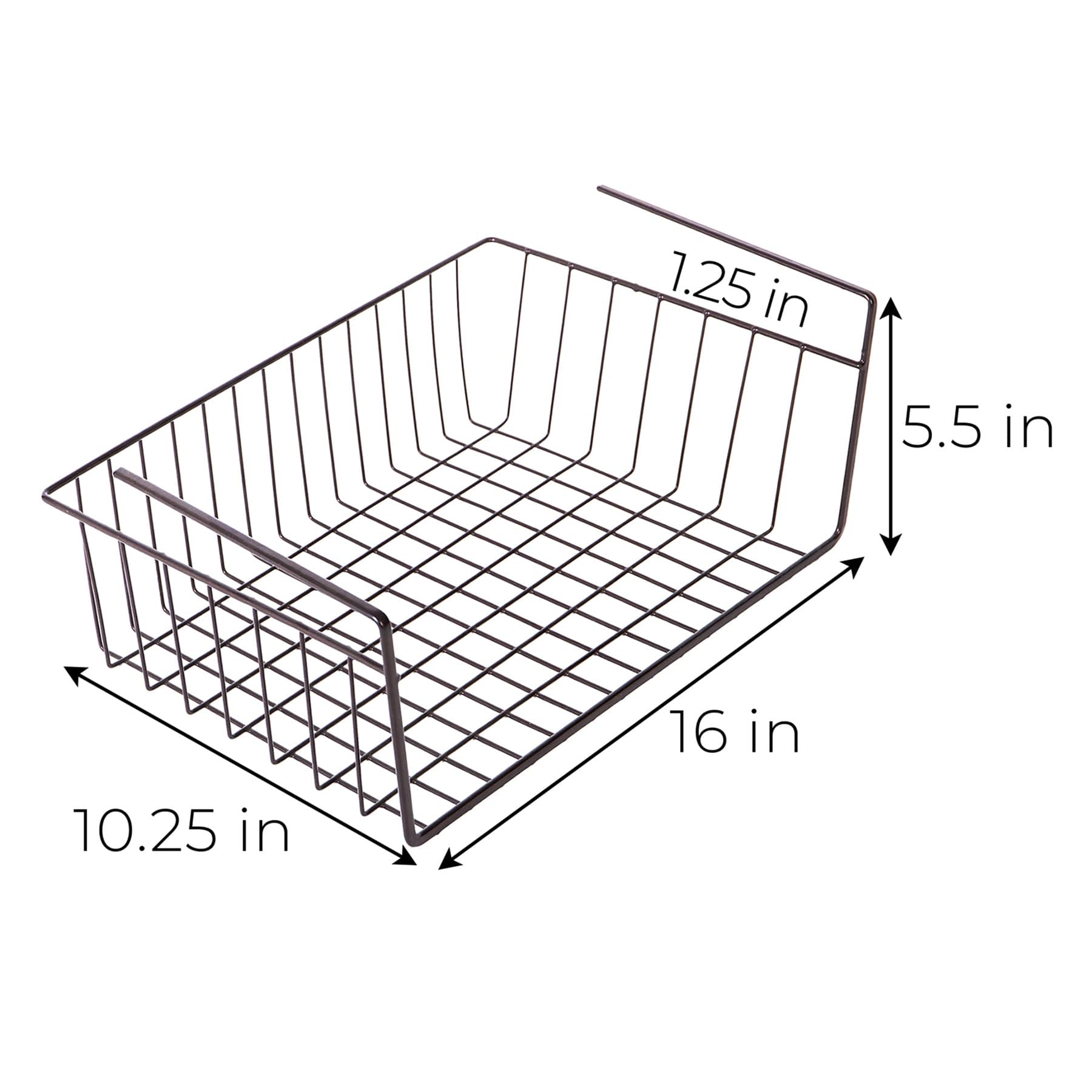 Bronze Undershelf Storage Basket, Medium