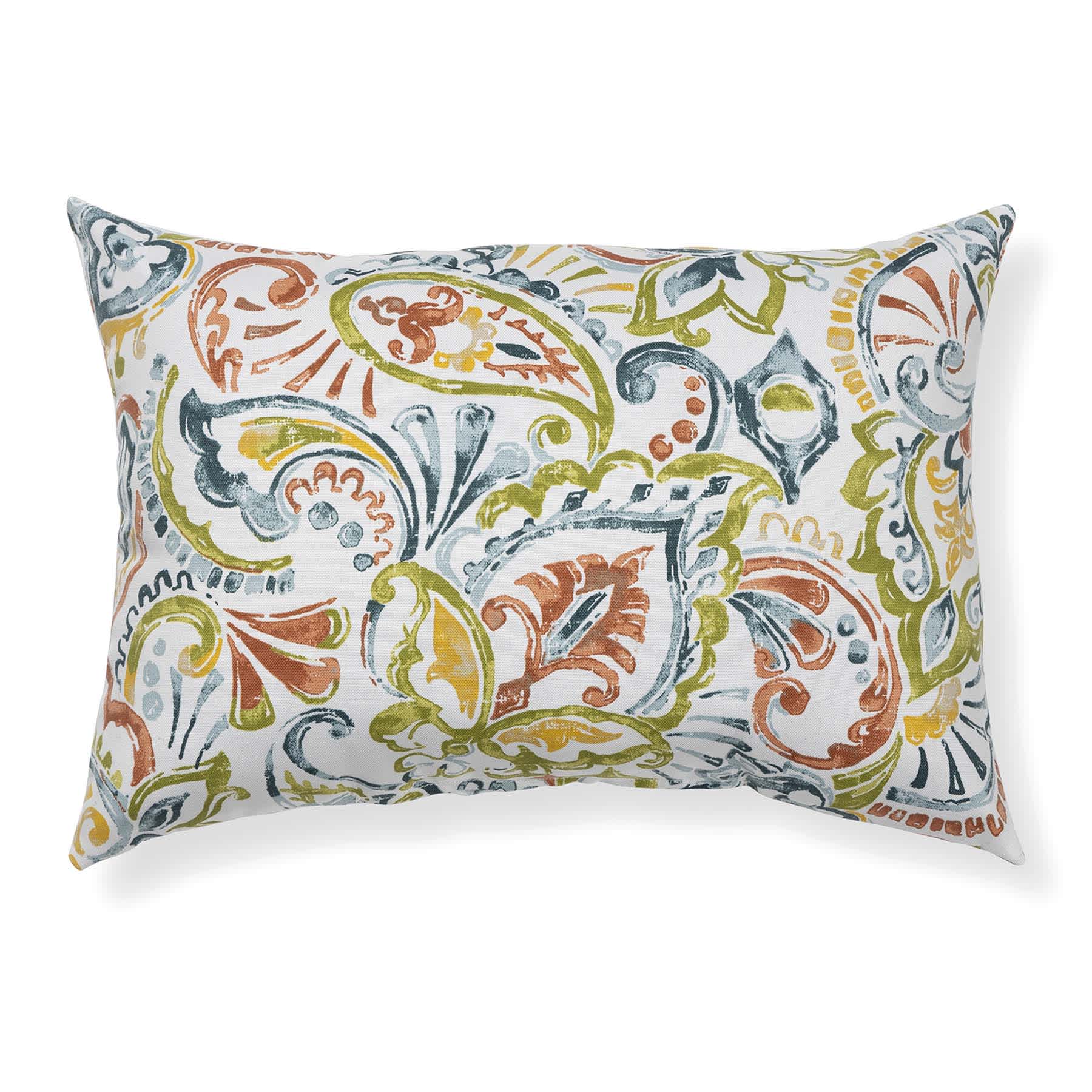 Malitta Billard Lumbar Outdoor Throw Pillow, 14x20