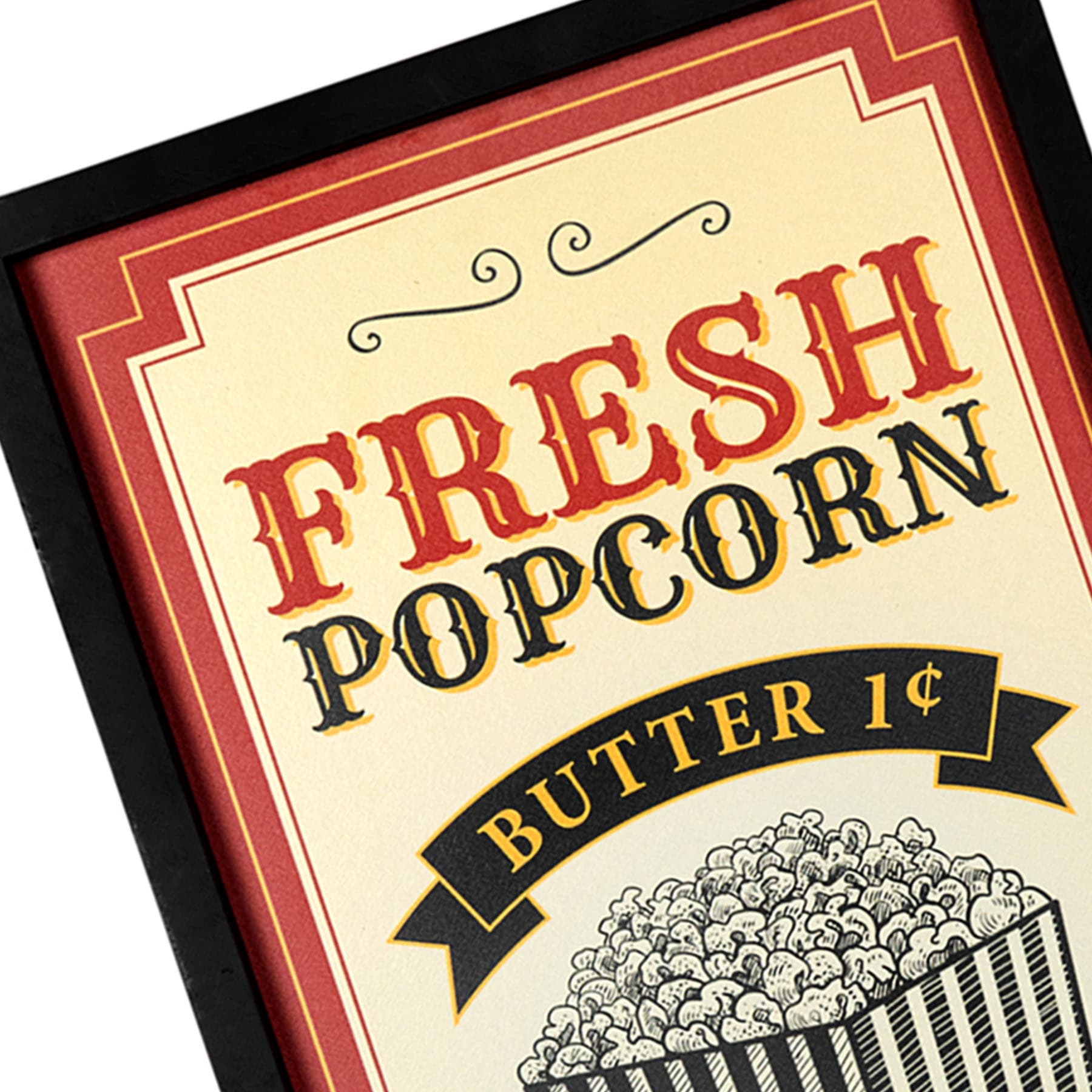 Fresh Popcorn Movie Wall Decor, 12x24