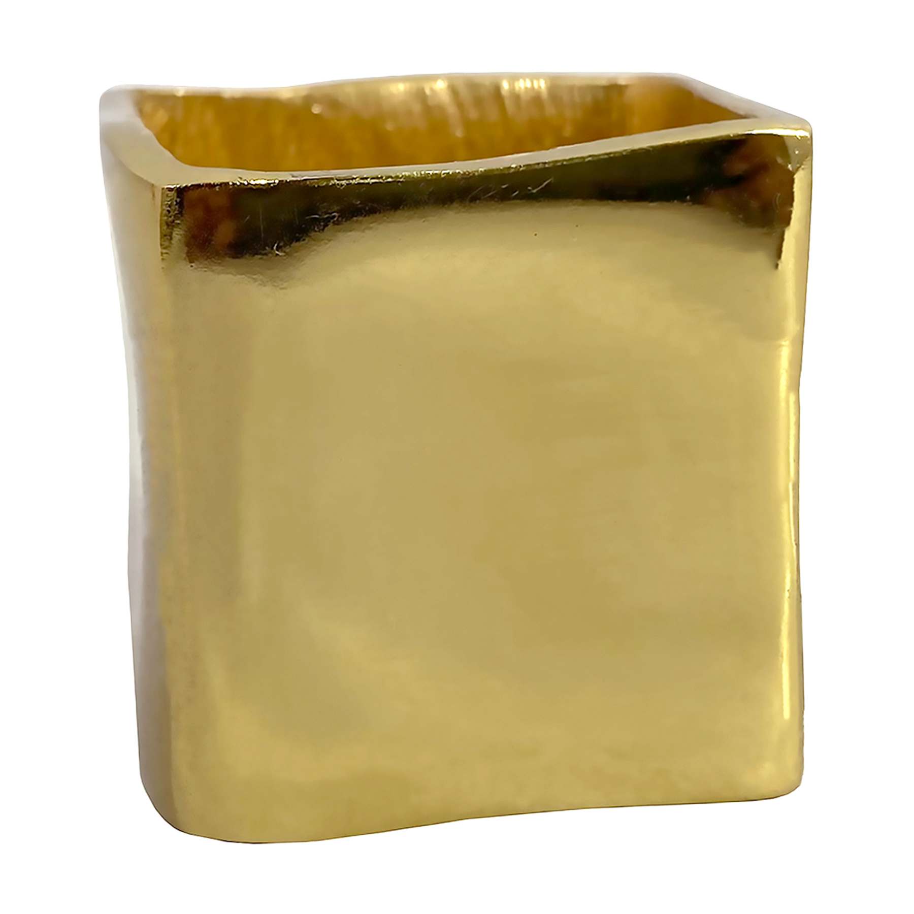 Crosby St. Set of 4 Gold Square Napkin Rings