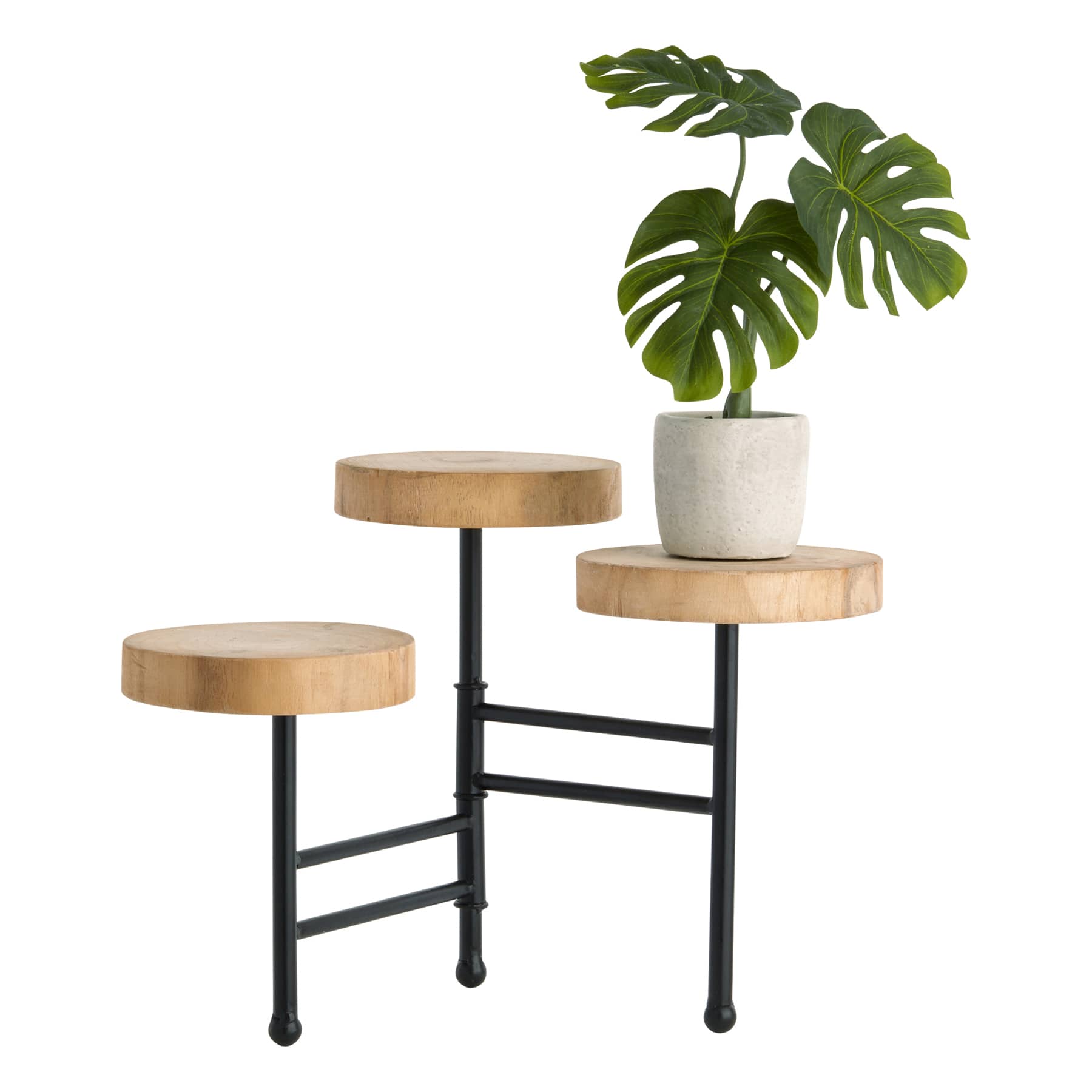 3-Piece Round Wooden Riser, 12"