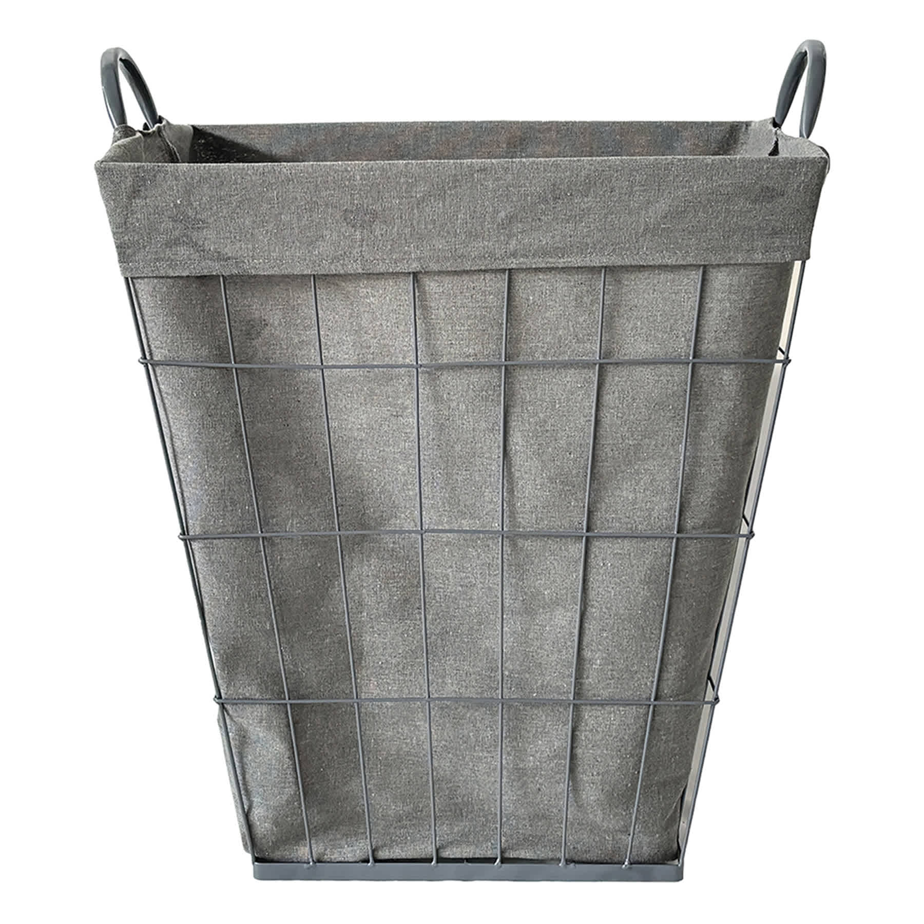 Rectangle Metal Wire Storage Basket, Grey