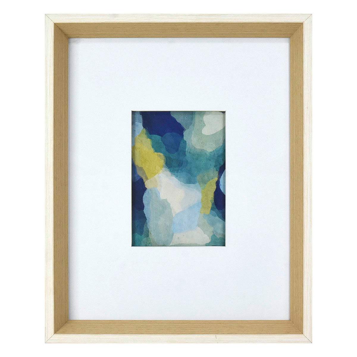 Glass Framed Colorful Abstract Print Wall Art, 12x15