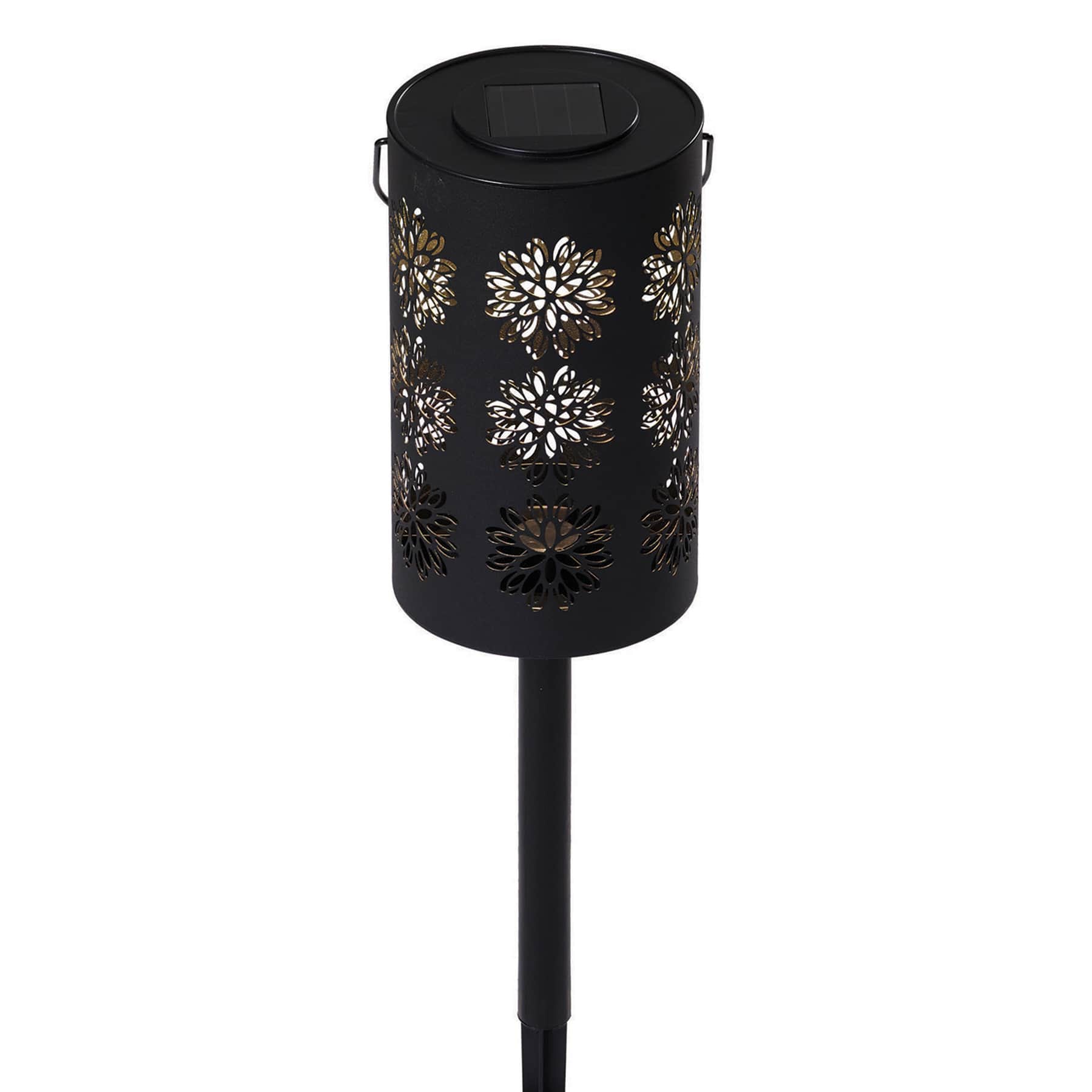 Solar Laser Cut Flowers Lantern Pathway Light
