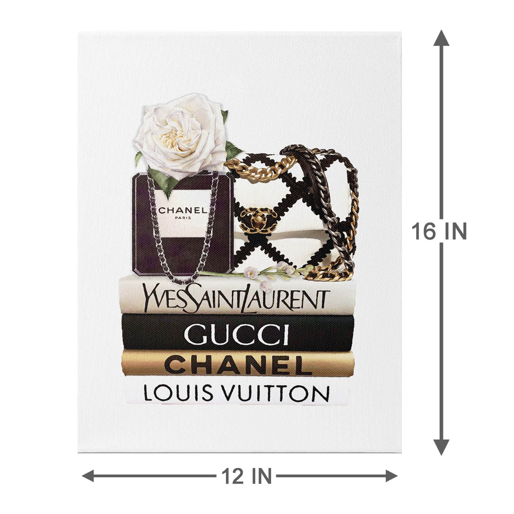 Glam Bag Perfume Canvas Wall Art, 12x16
