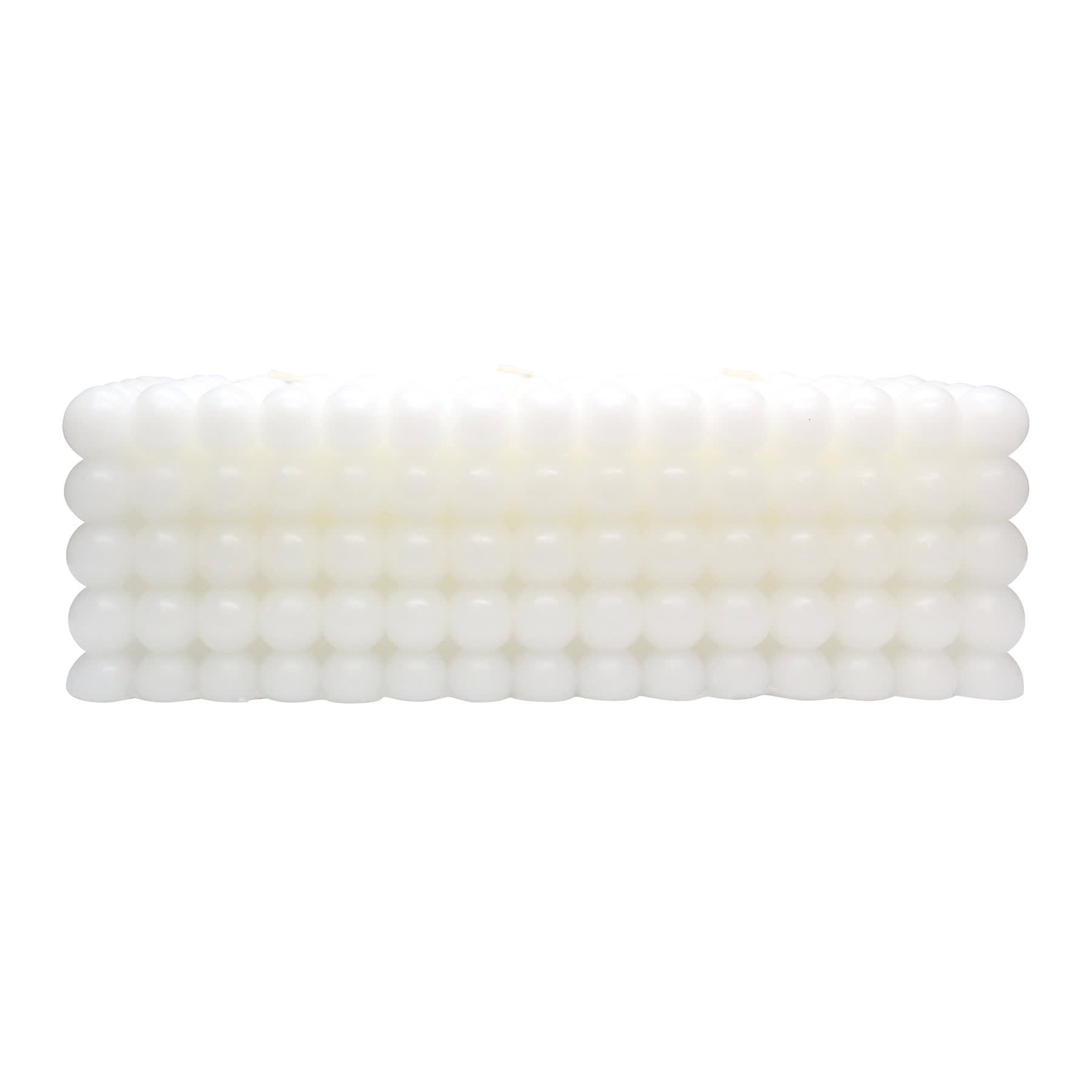 Crosby St. White Unscented Bubble Bar Candle, 3x3x8