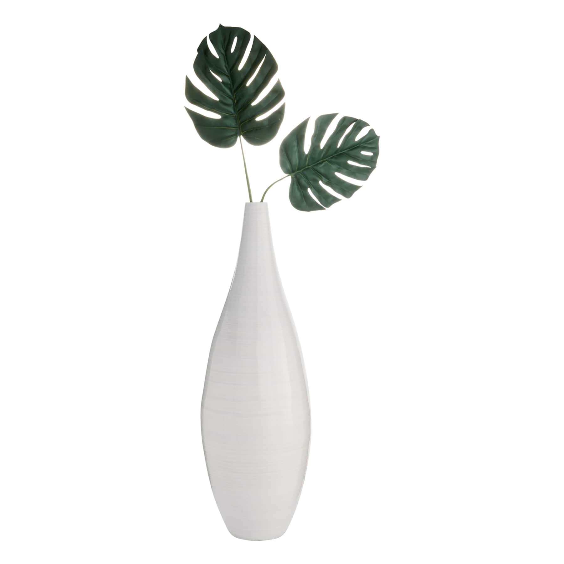 White Bamboo Vase, 36"