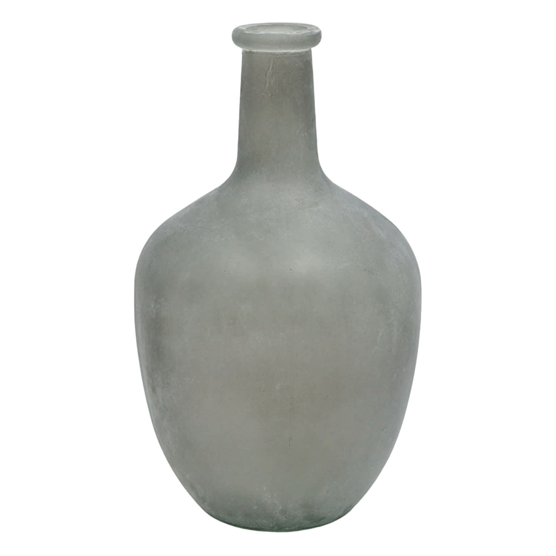 Ty Pennington Grey Sanded Glass Bottle Vase, 12"