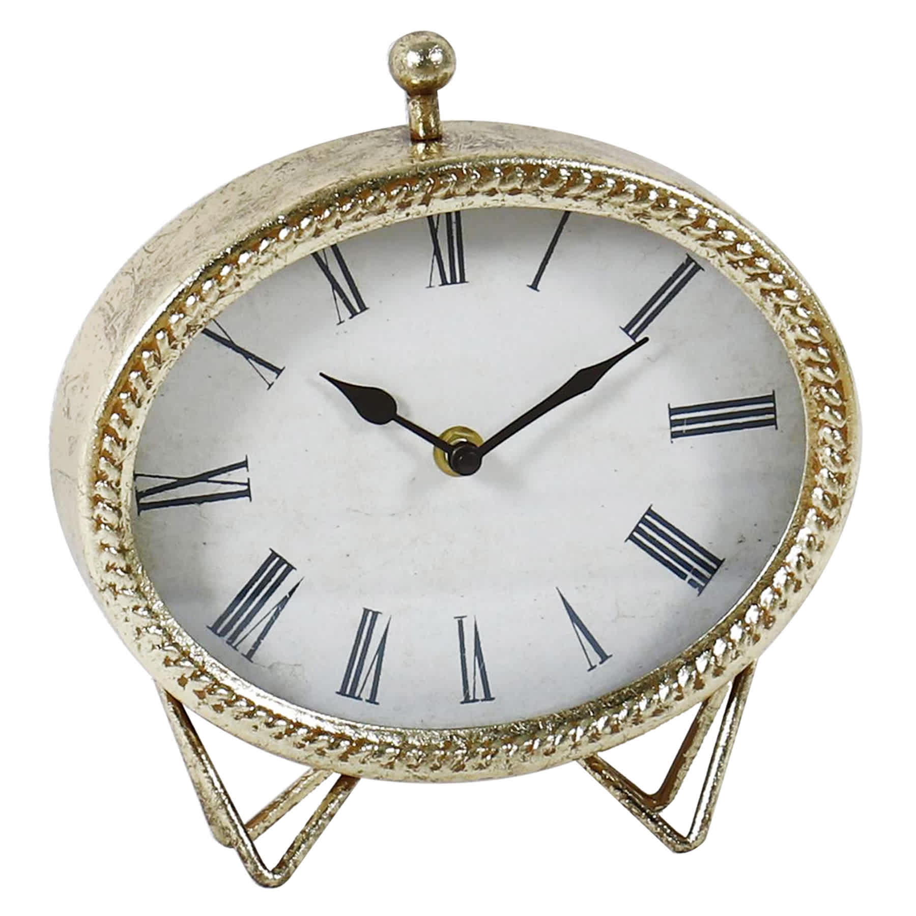 Golden Round Table Clock, 8.8"