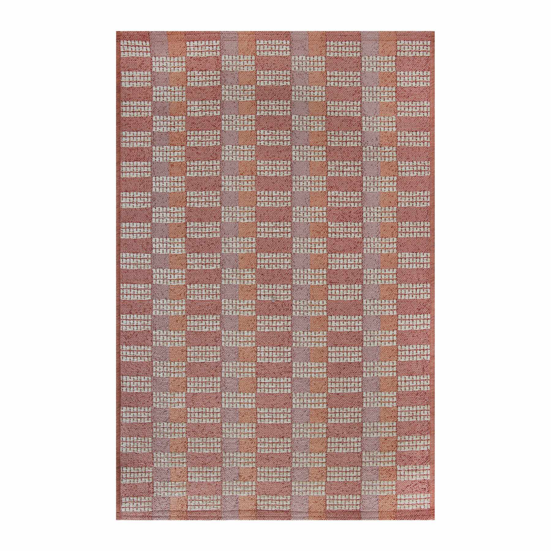 Red Gradient Tapestry Washable Accent Rug with Gel Latex Back, 30x46