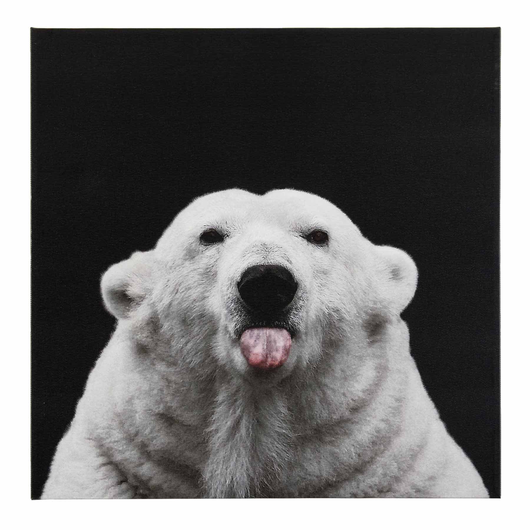Polar Bear Canvas Wall Art, 16"