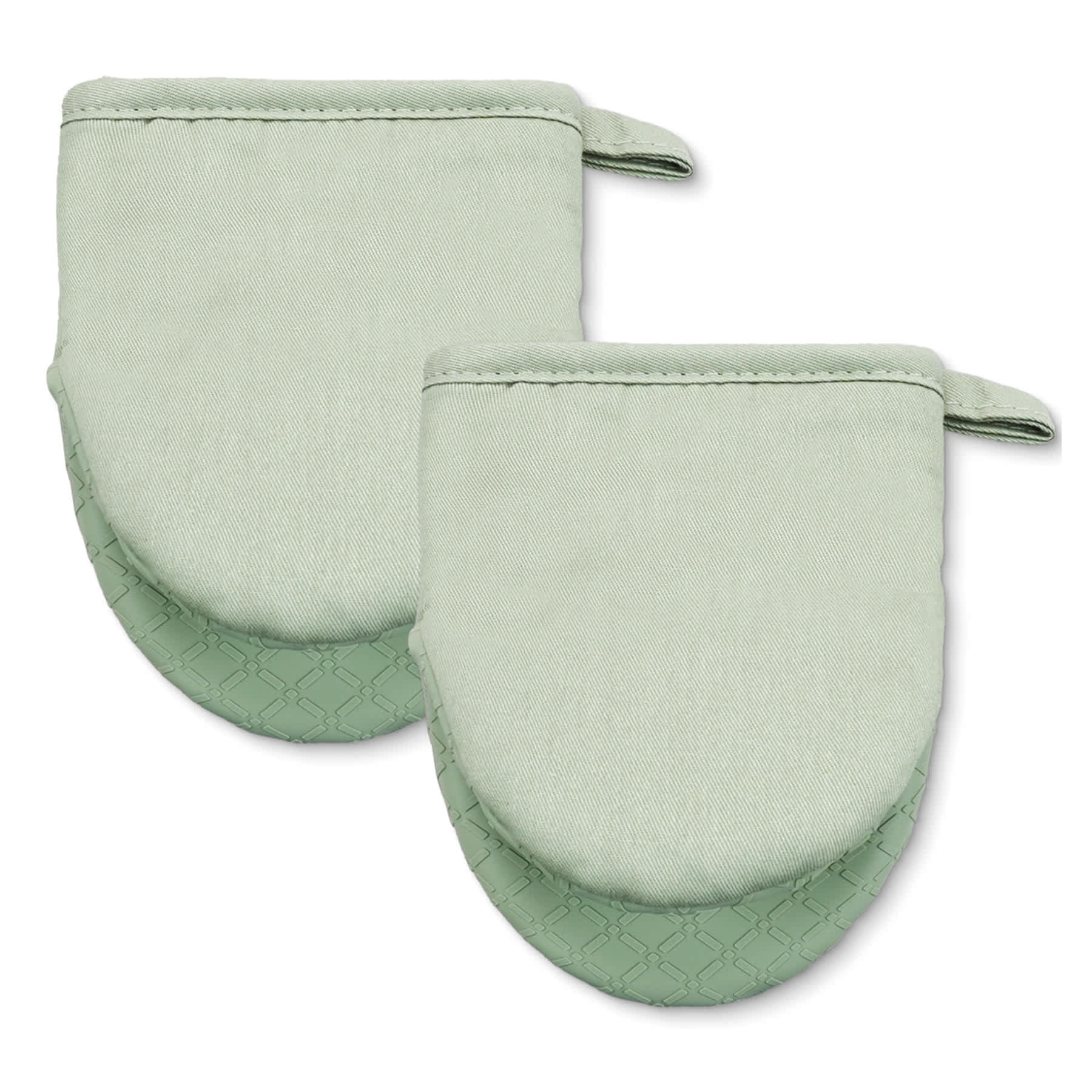 Set of 2 Green Silicone Mini Mitts