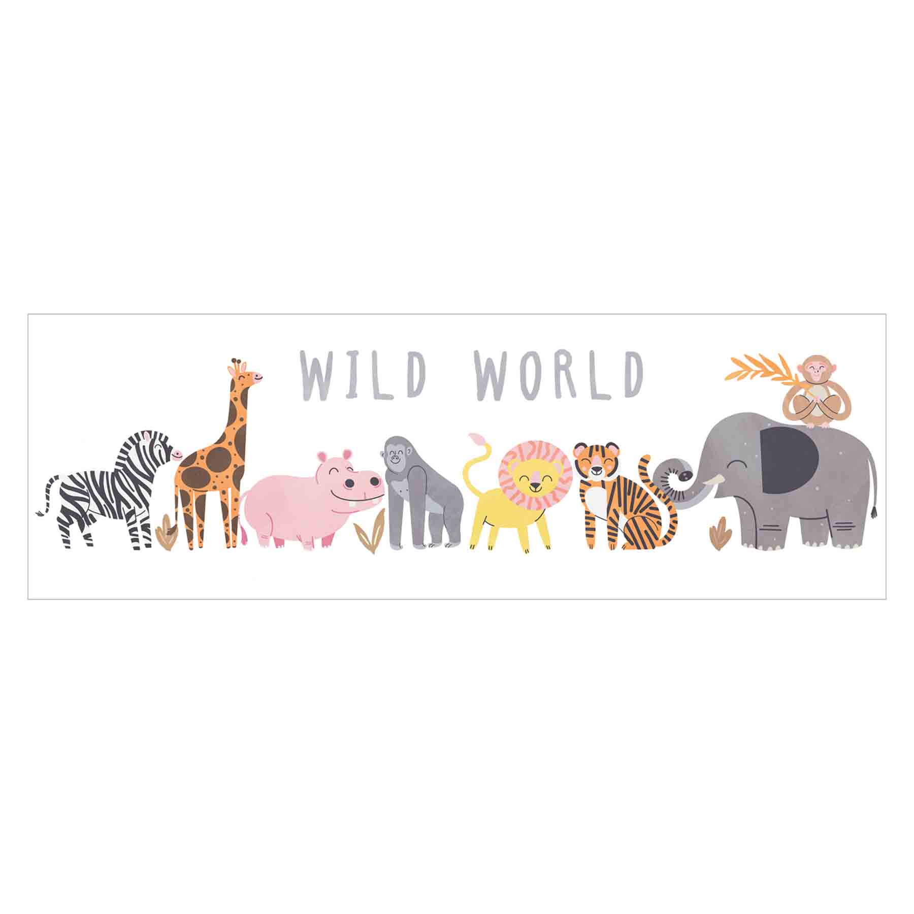 Tiny Dreamers Zoo Canvas Wall Art, 30x10