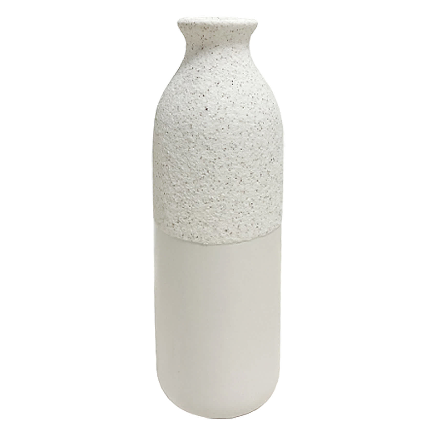 Honeybloom White Ceramic Vase, 8"