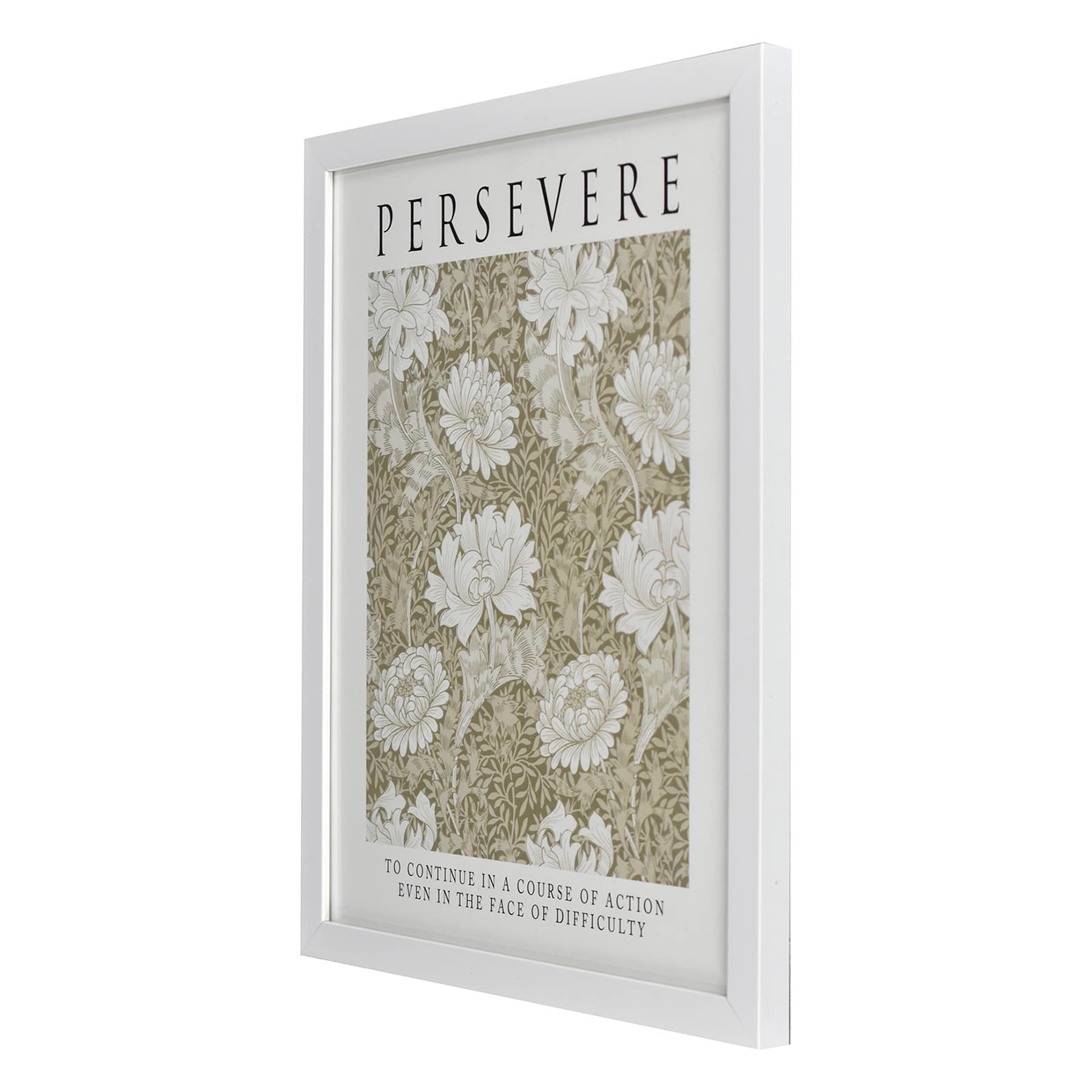 Glass Framed Persevere Print Wall Art, 13x17