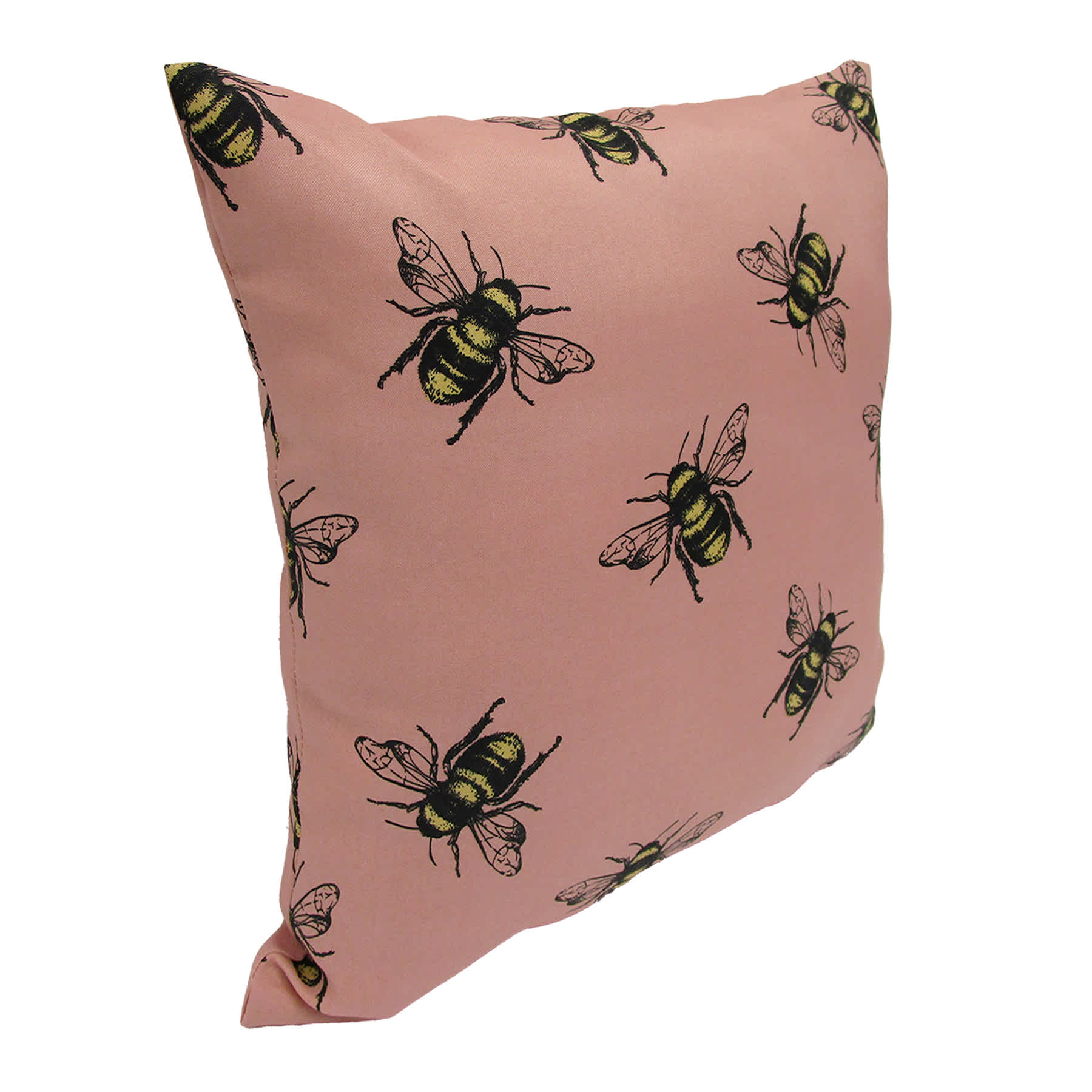 Honeybloom Bumble Bees Outdoor Throw Pillow, 18"