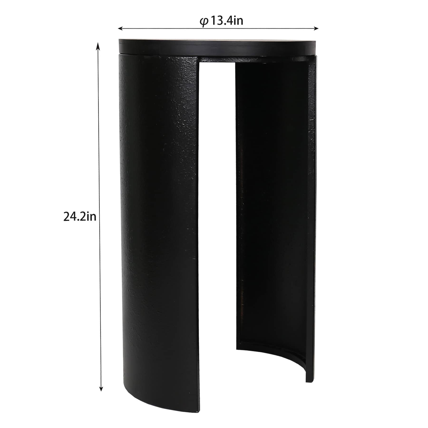 Crosby St. Black Wooden Plant Stand, Medium