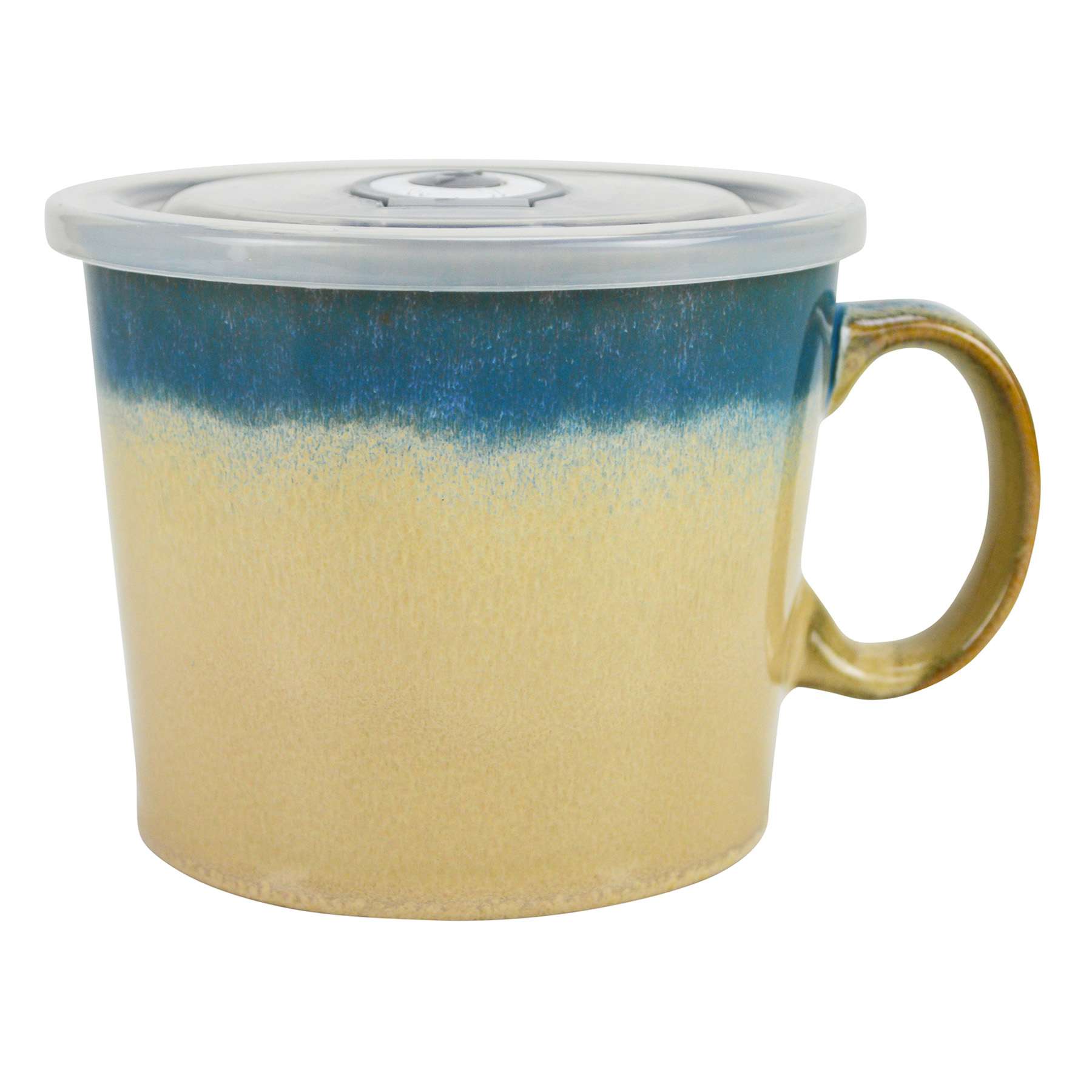 Blue & Tan Souper Mug, 24oz