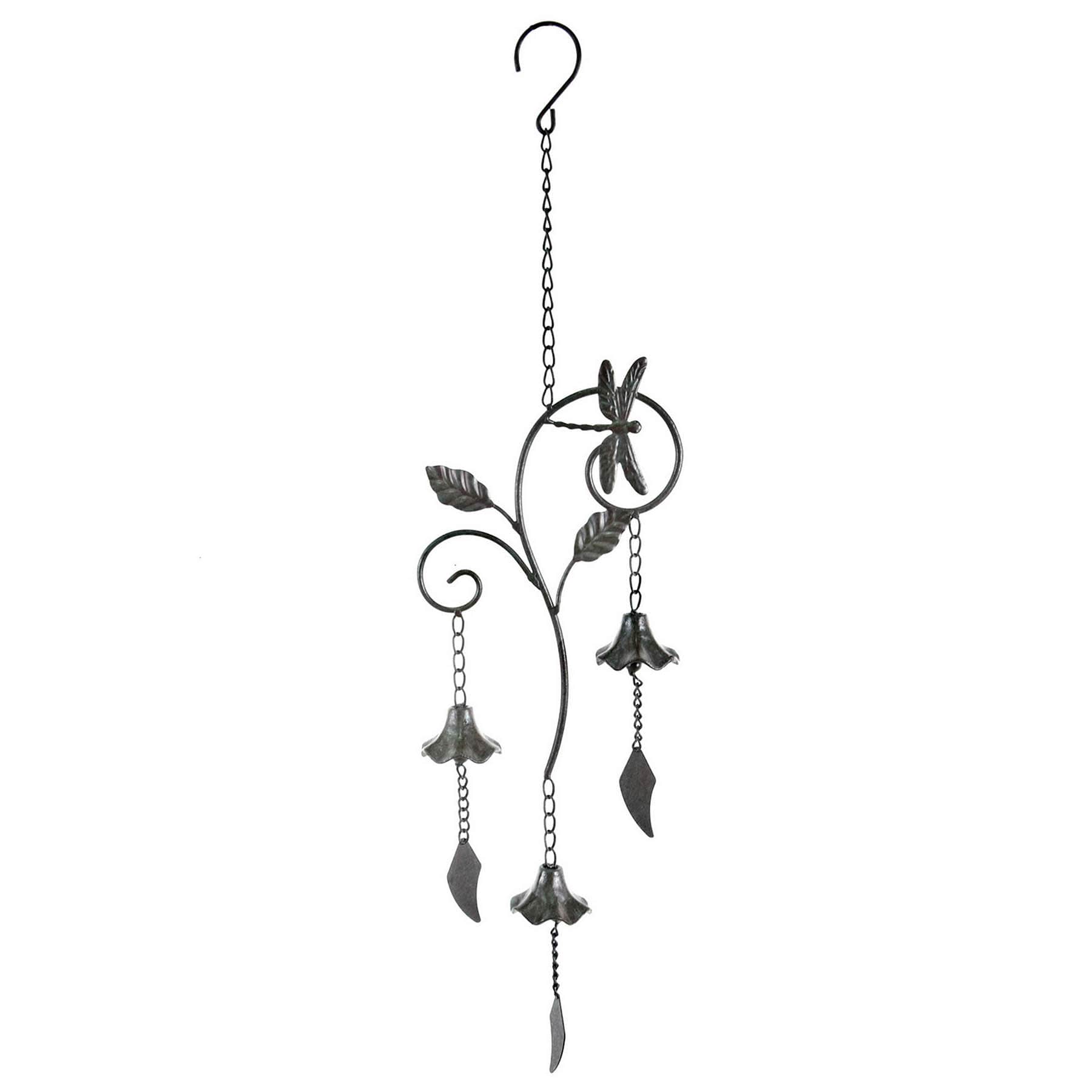 Honeybloom Metal Dragonfly Wind Chime, 28"