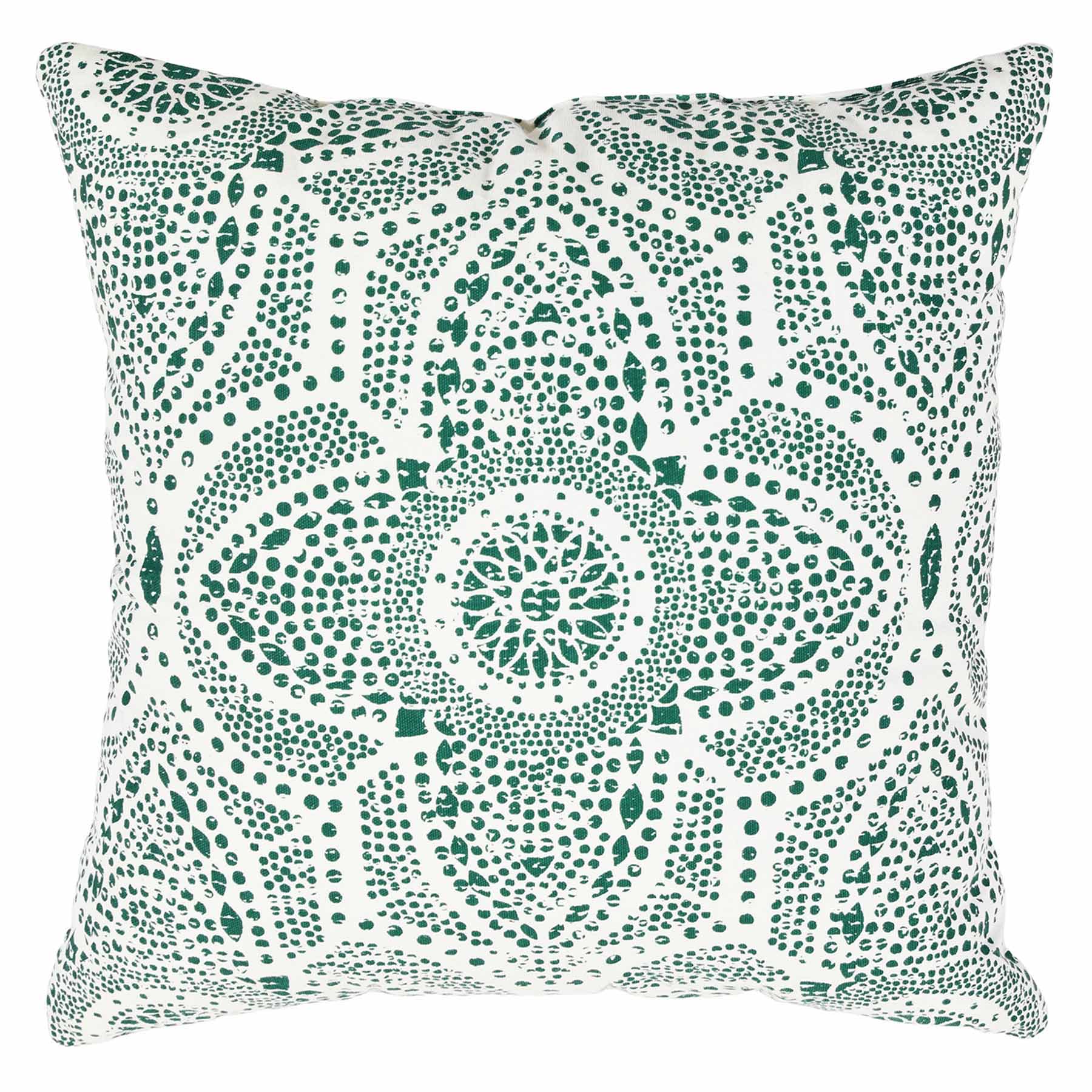 Found & Fable Medallion Print Throw Pillow with Tassels, 18"
