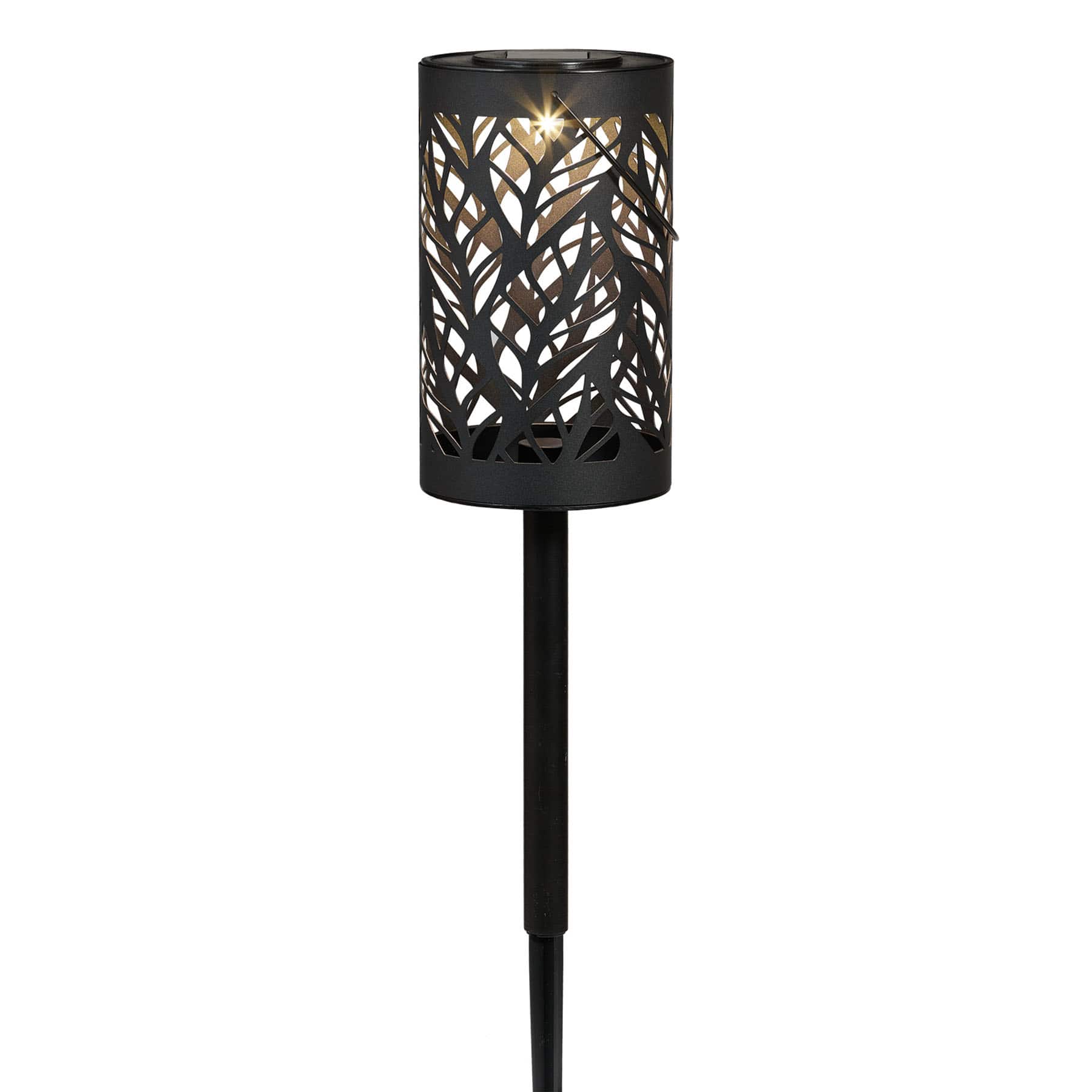 Solar Laser Cut Leaves Lantern Pathway Light