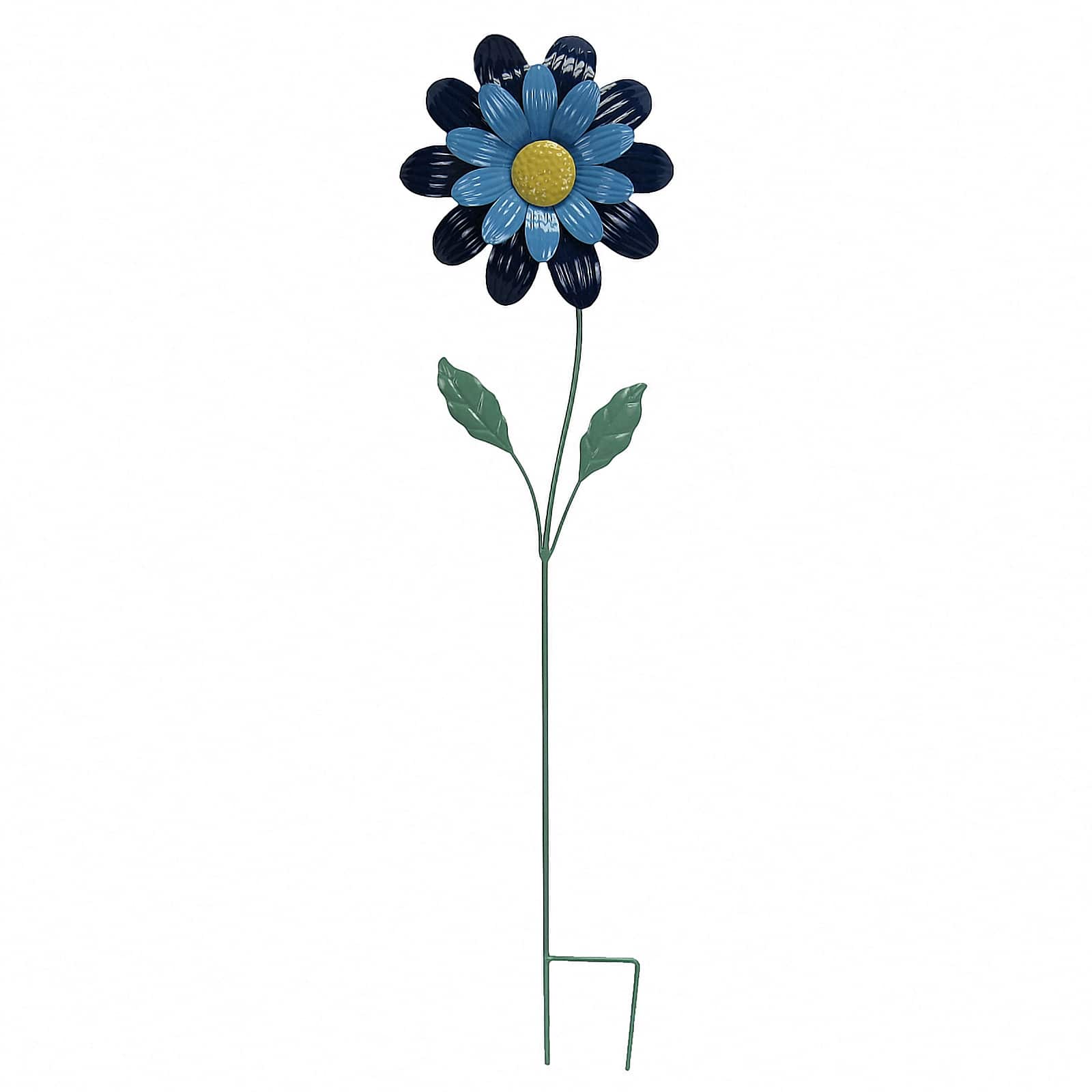 Sunny Club Blue Daisy Flower Yard Stake, 36"