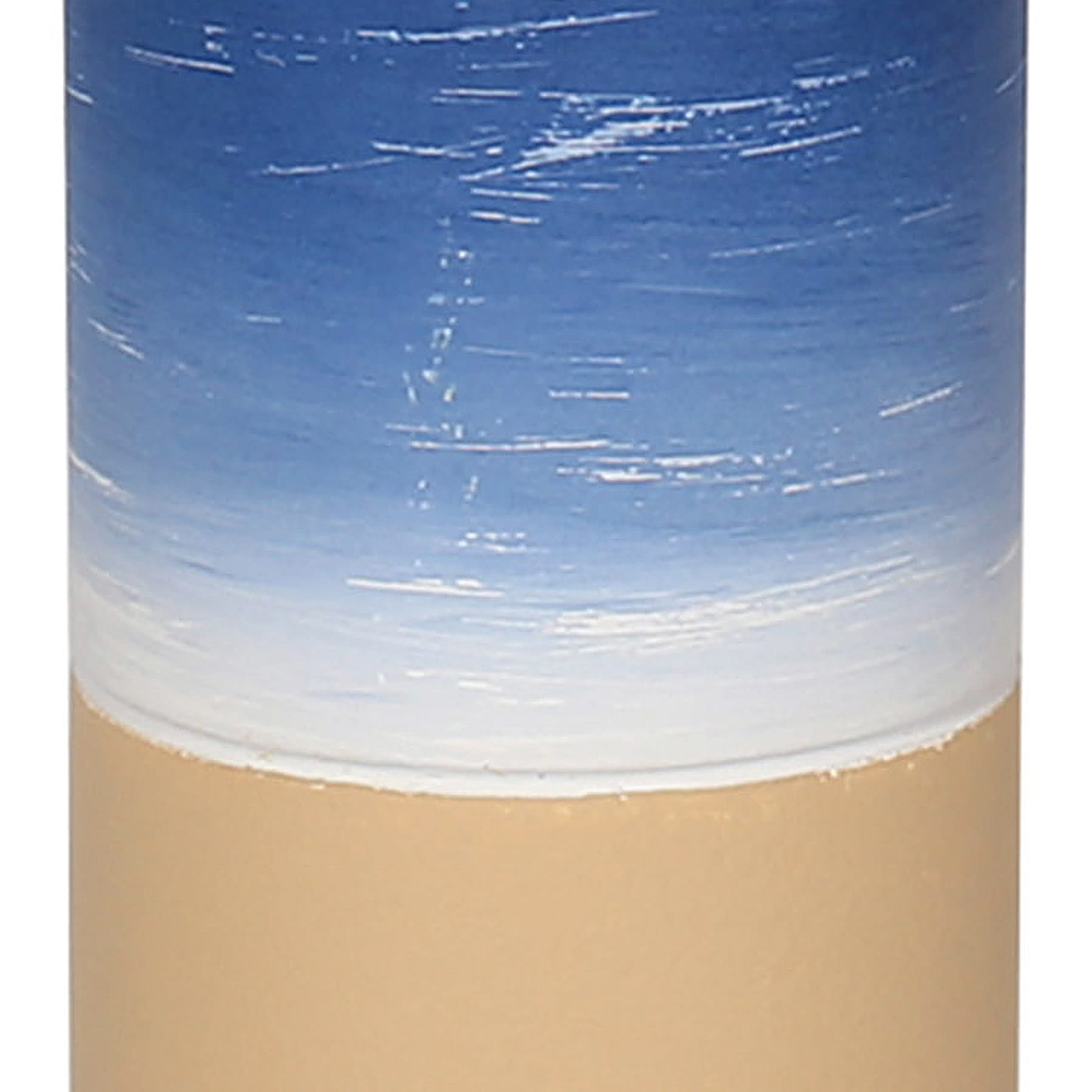Ty Pennington Blue Metal Ombre Vase, 9.5"