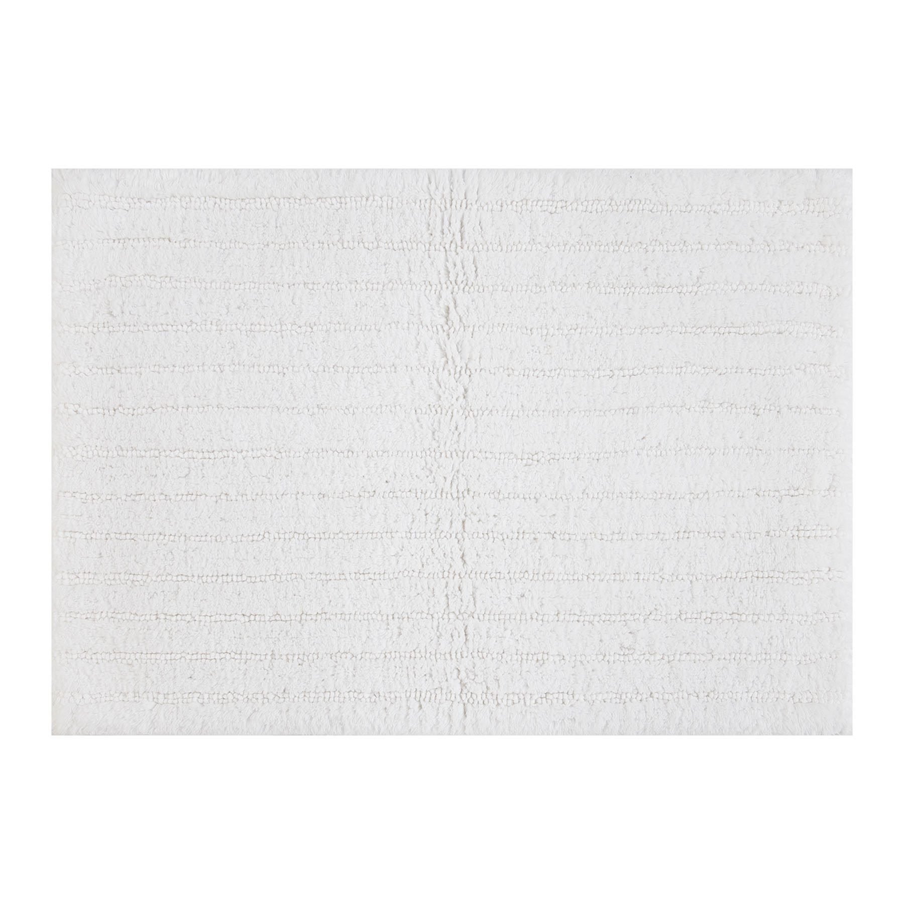 Found & Fable White Striped High-Low Bath Rug, 17x24