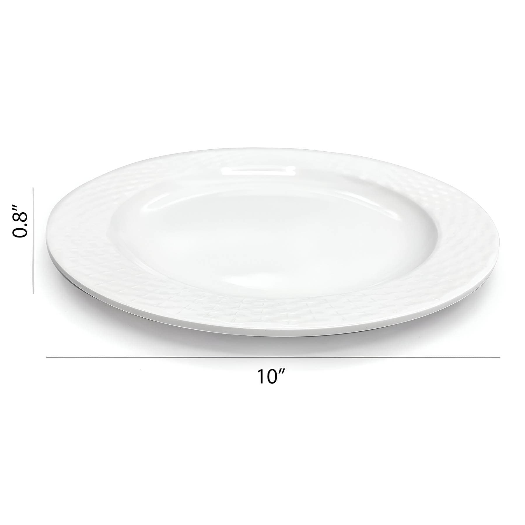 White Topaz Dinner Plate, 10.5"