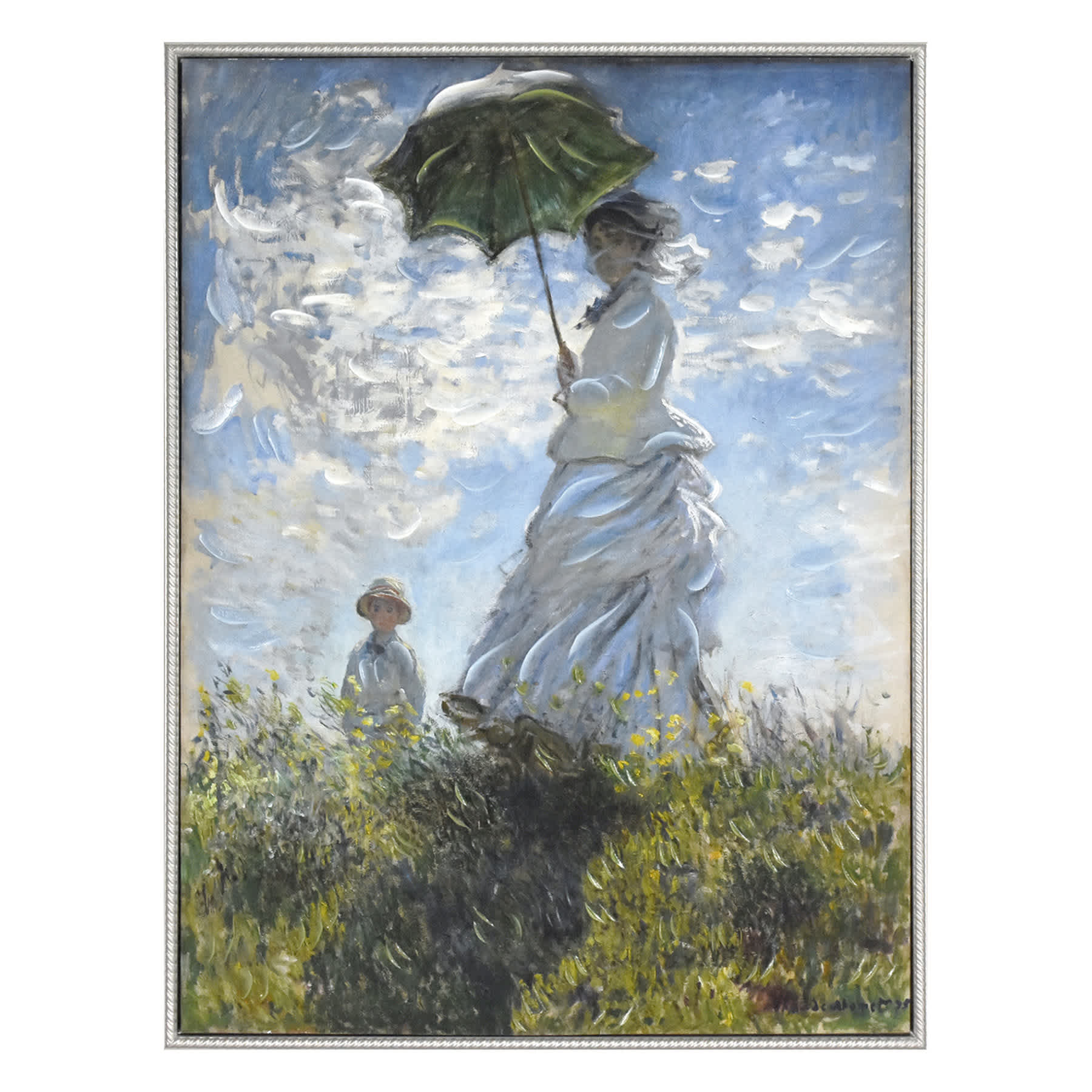 Framed Woman with a Parasol Canvas Wall Art, 19x25