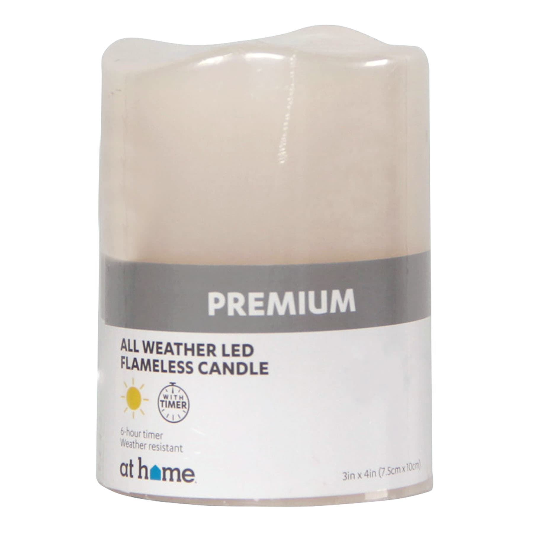 Ivory LED Pillar Candle with 6 Hour Timer, 3x4