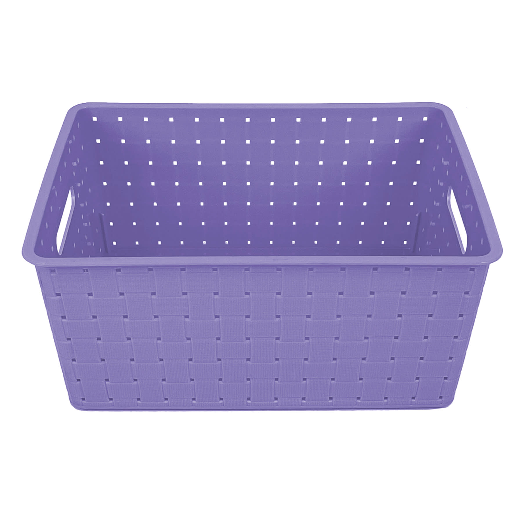 Tiny Dreamers Strap Design Weave Storage Basket, Orchid Petal