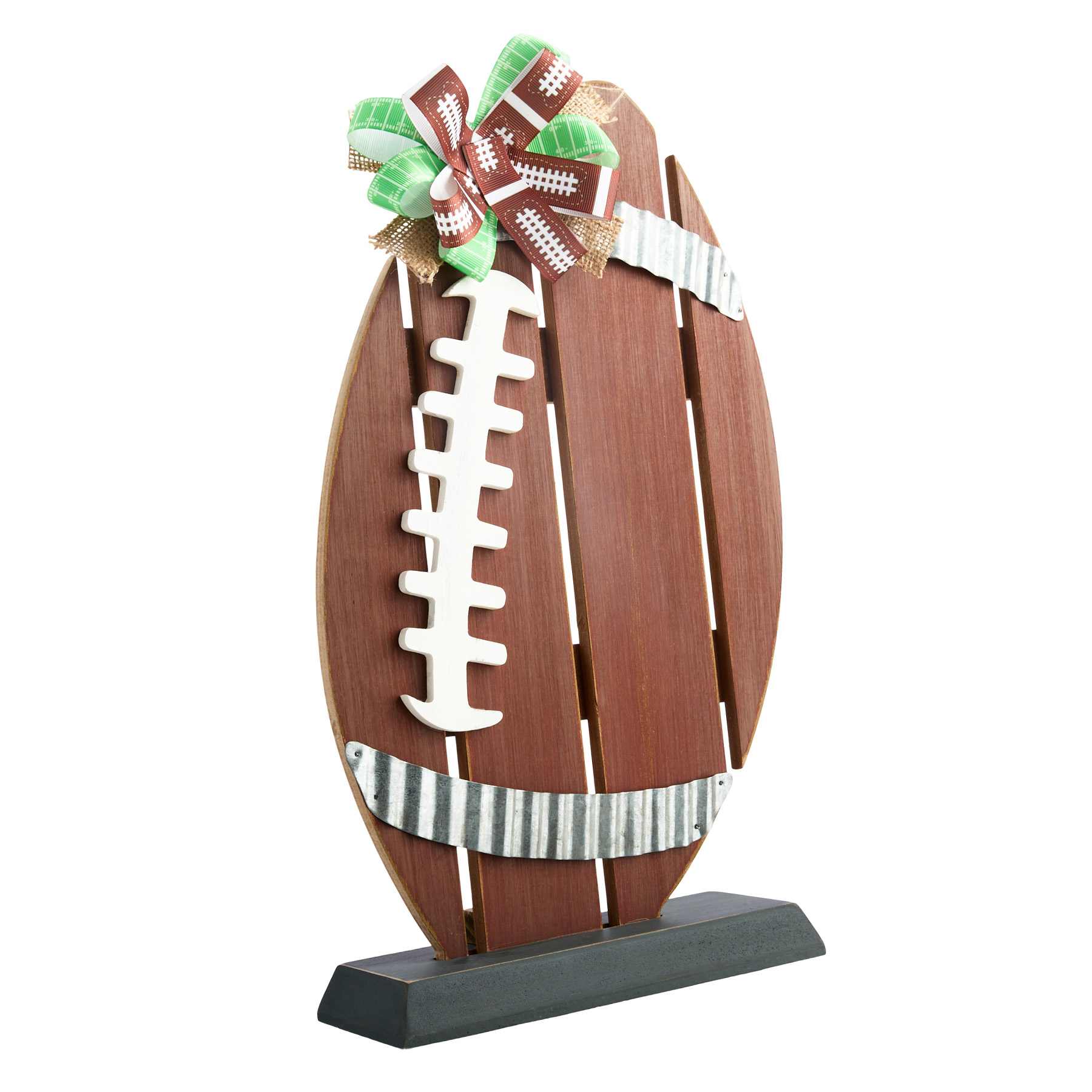 Homespun Harvest Football Decor, 16"