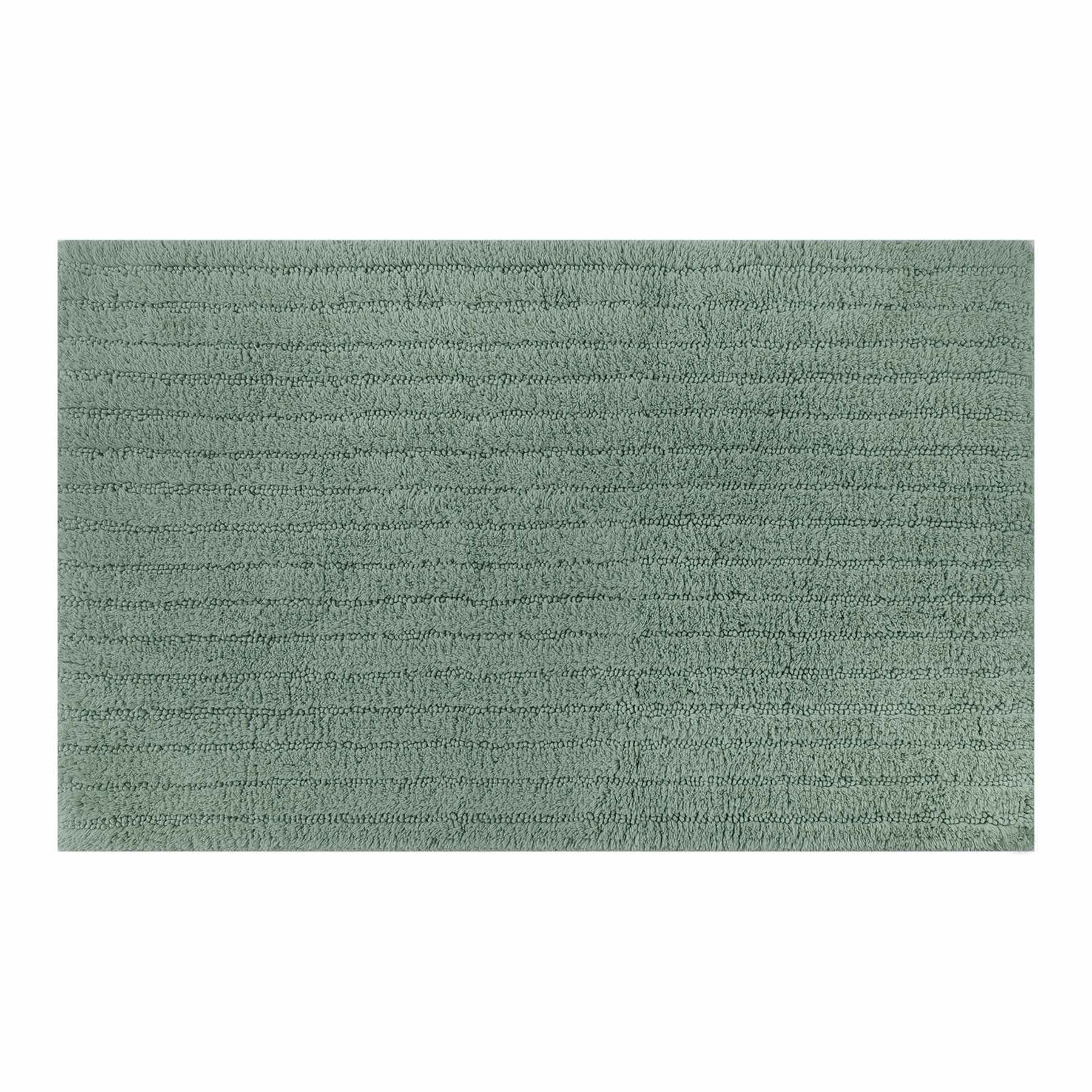 Found & Fable Green Striped High-Low Bath Rug, 20x30