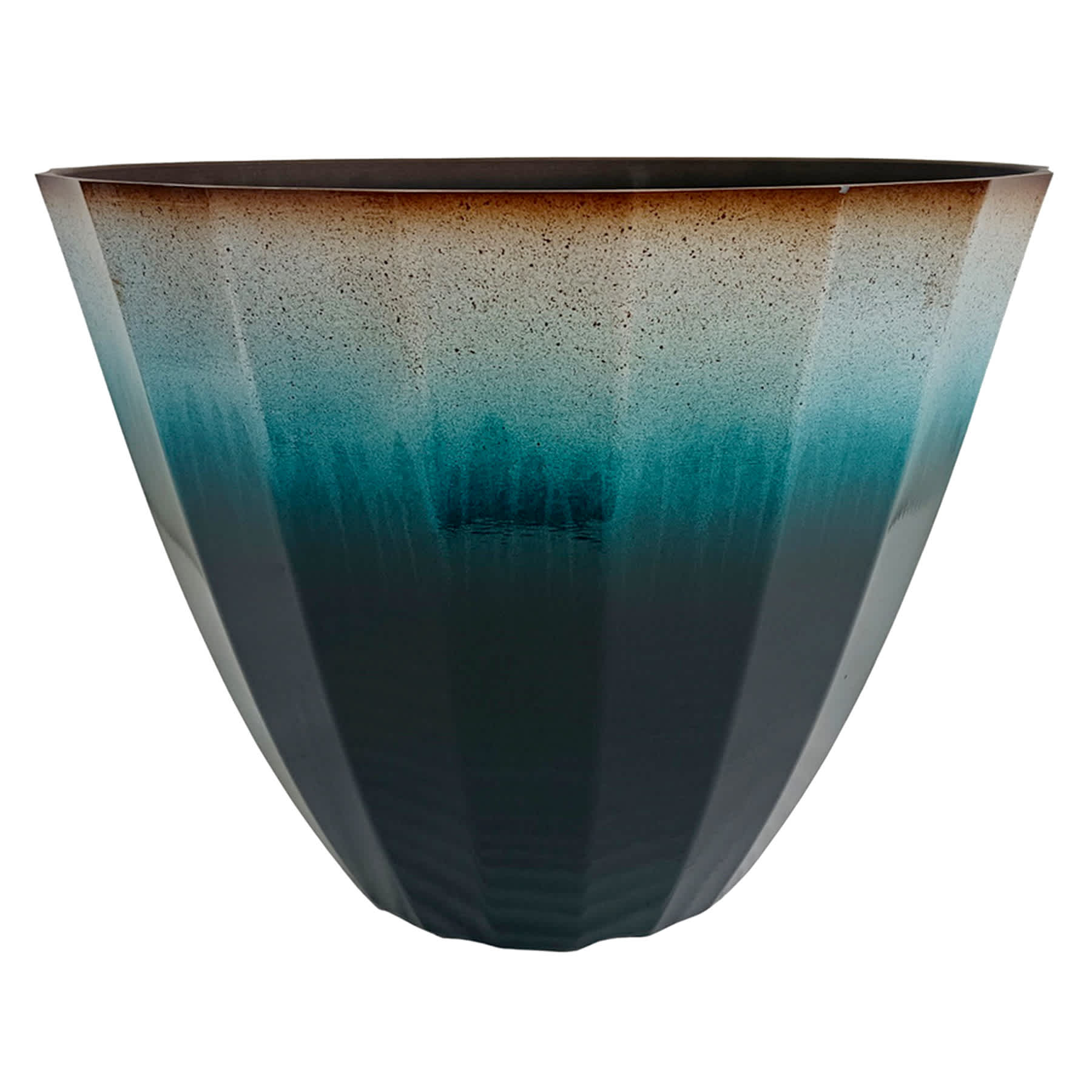 Blue Palm Outdoor Planter, Medium