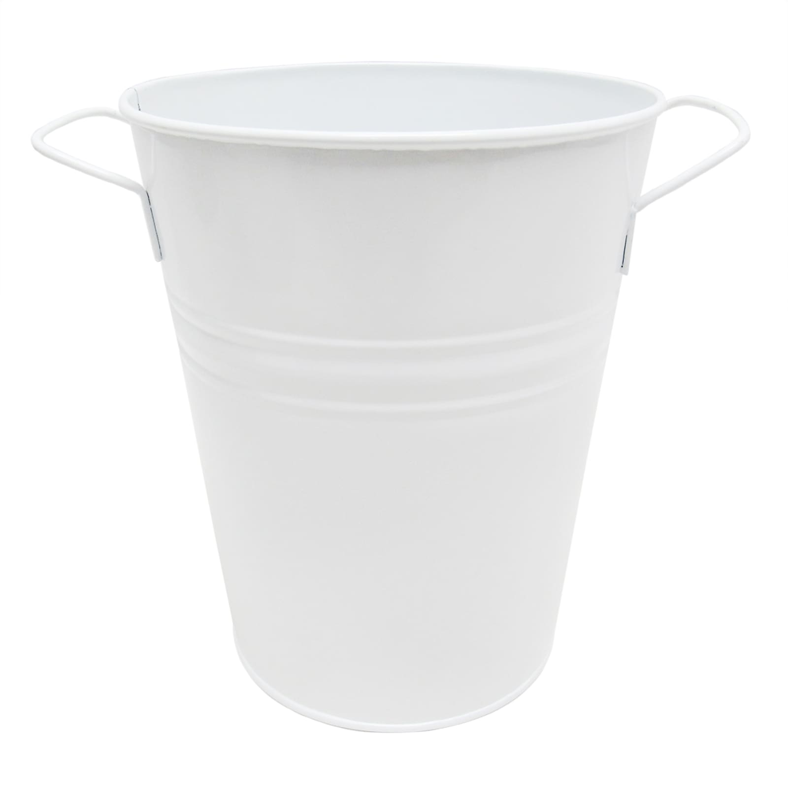 Willow Crossley Tall White Metal Outdoor Planter, Extra Small
