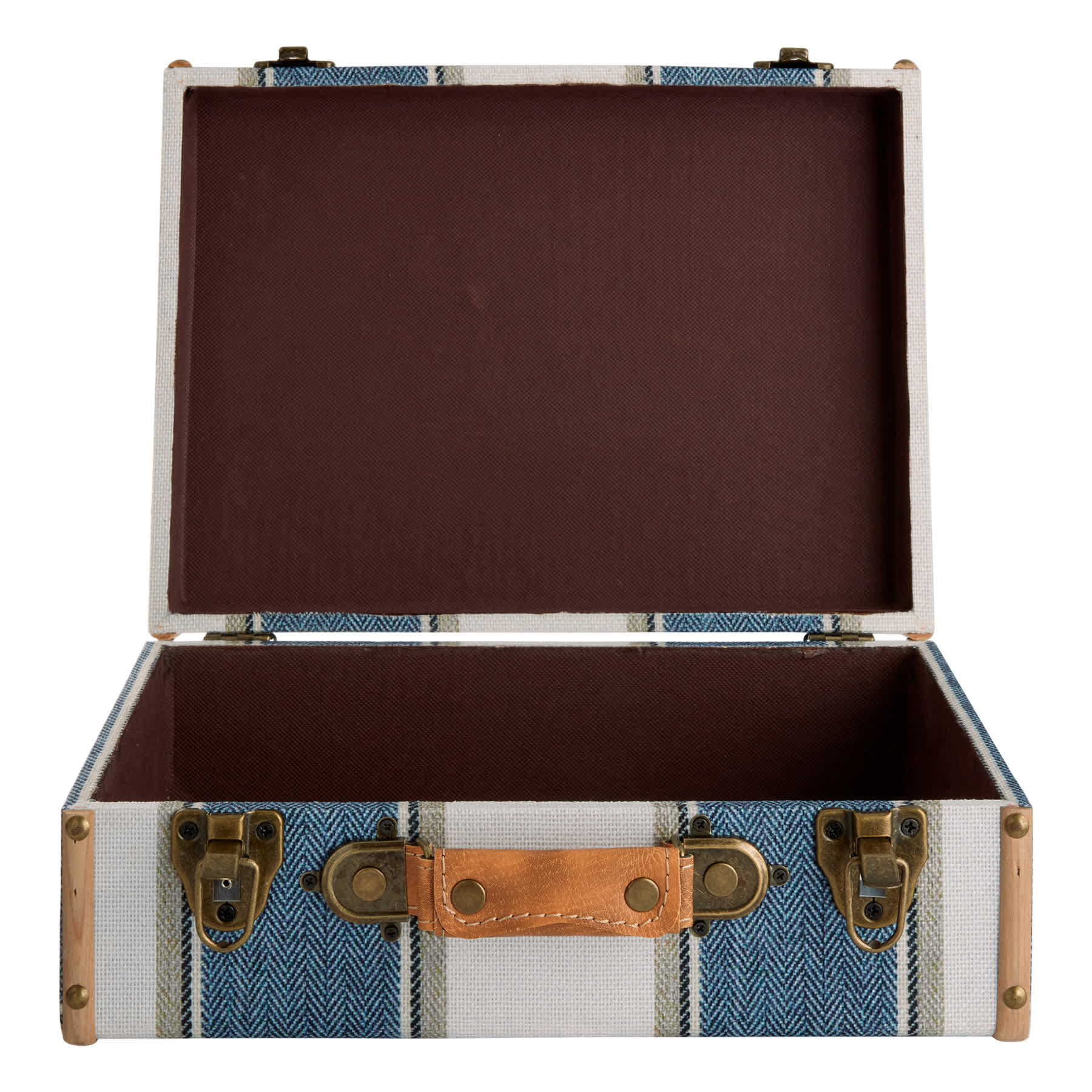 Vintage Denim Decorative Suitcase, 14"