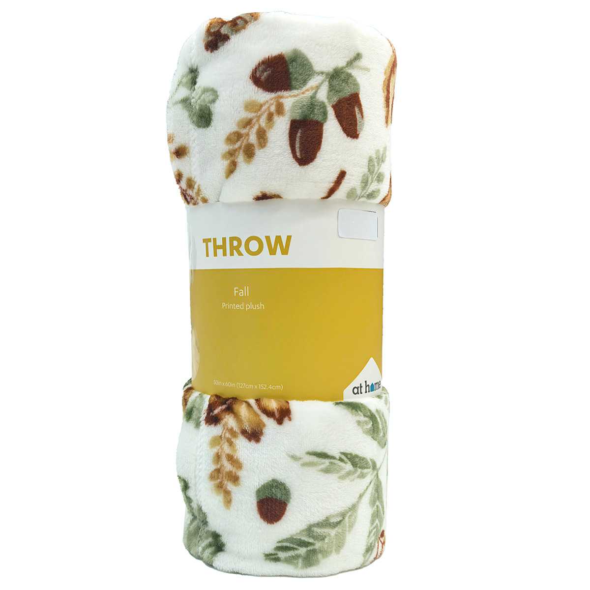 Harvest Leaves Plush Throw Blanket, 50x60