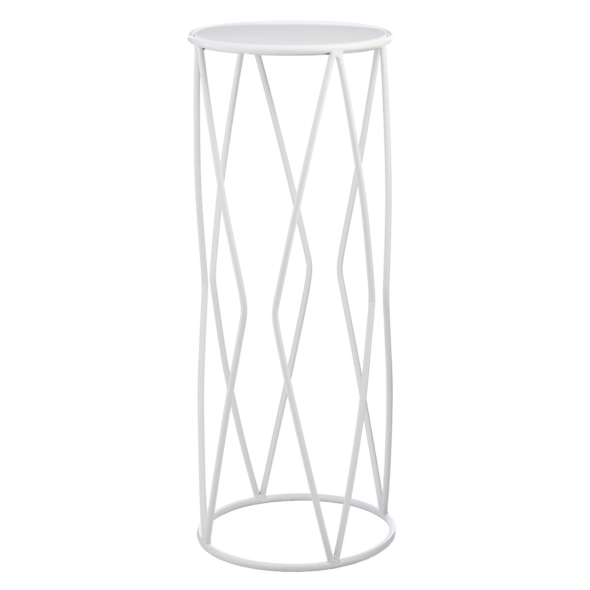 Providence White Metal Plant Stand, Small