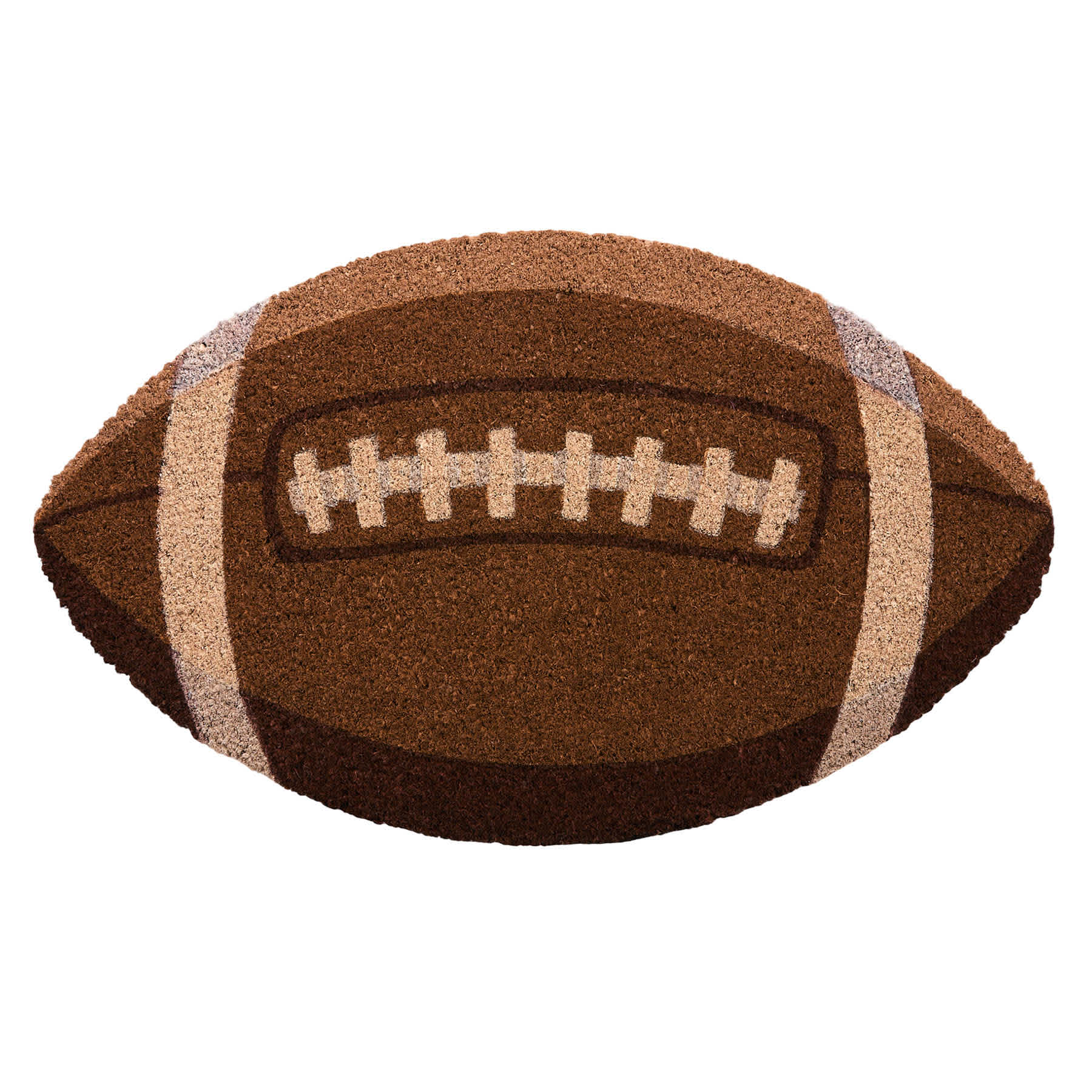Homespun Harvest Football Shaped Coir Mat, 18x30